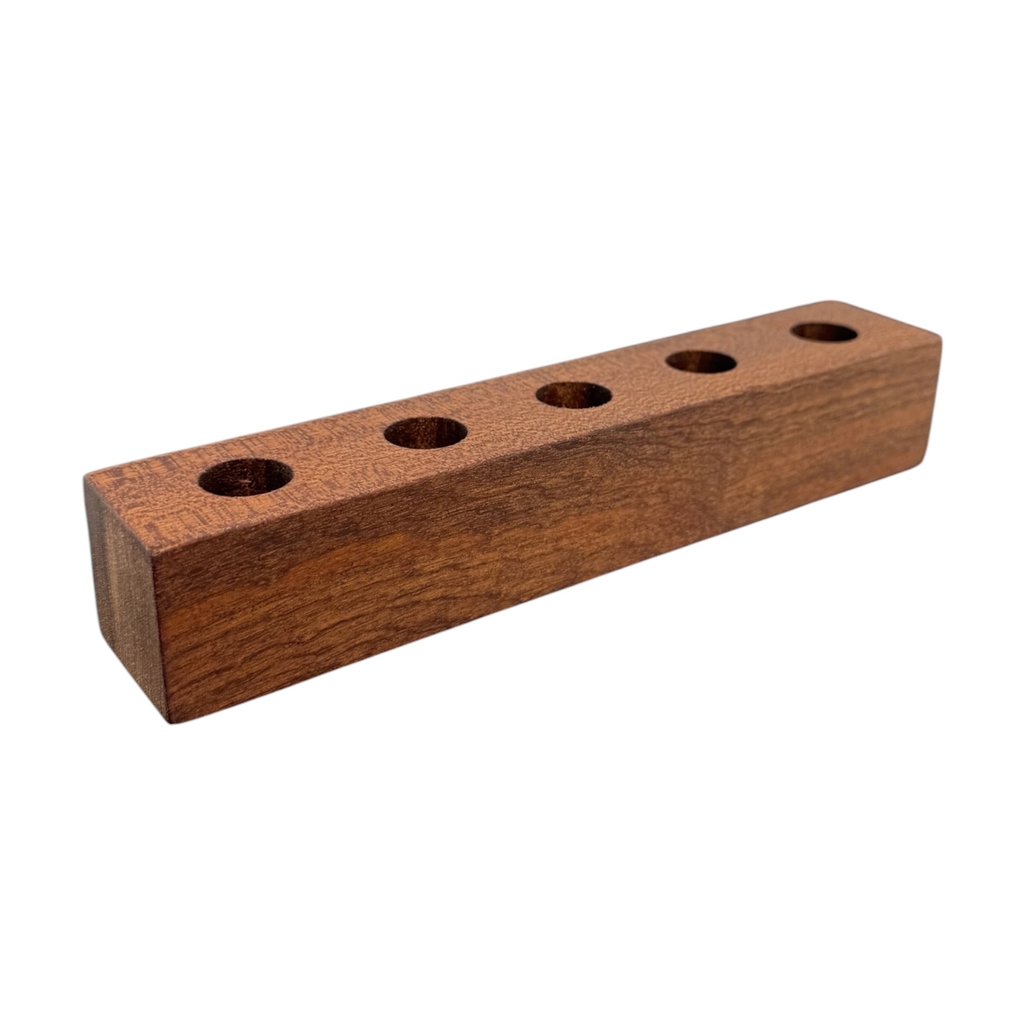 Mahogany Wood Display Stand Holder For 18mm Bowls And Quartz Bangers 5 Hole