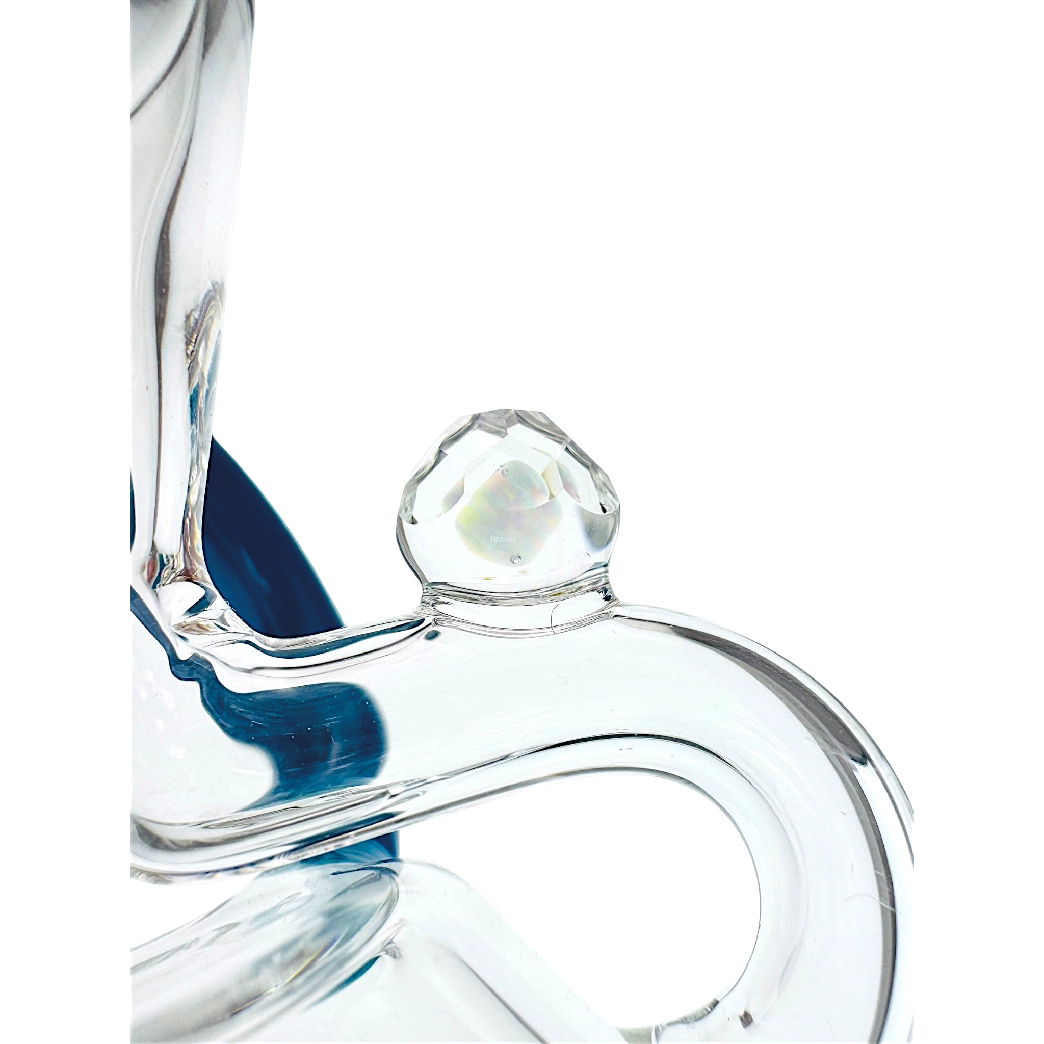 Blue Dual Uptake Glass Recycler With Opal Water Attachment For Puffco Peak And Peak Pro (Copy)