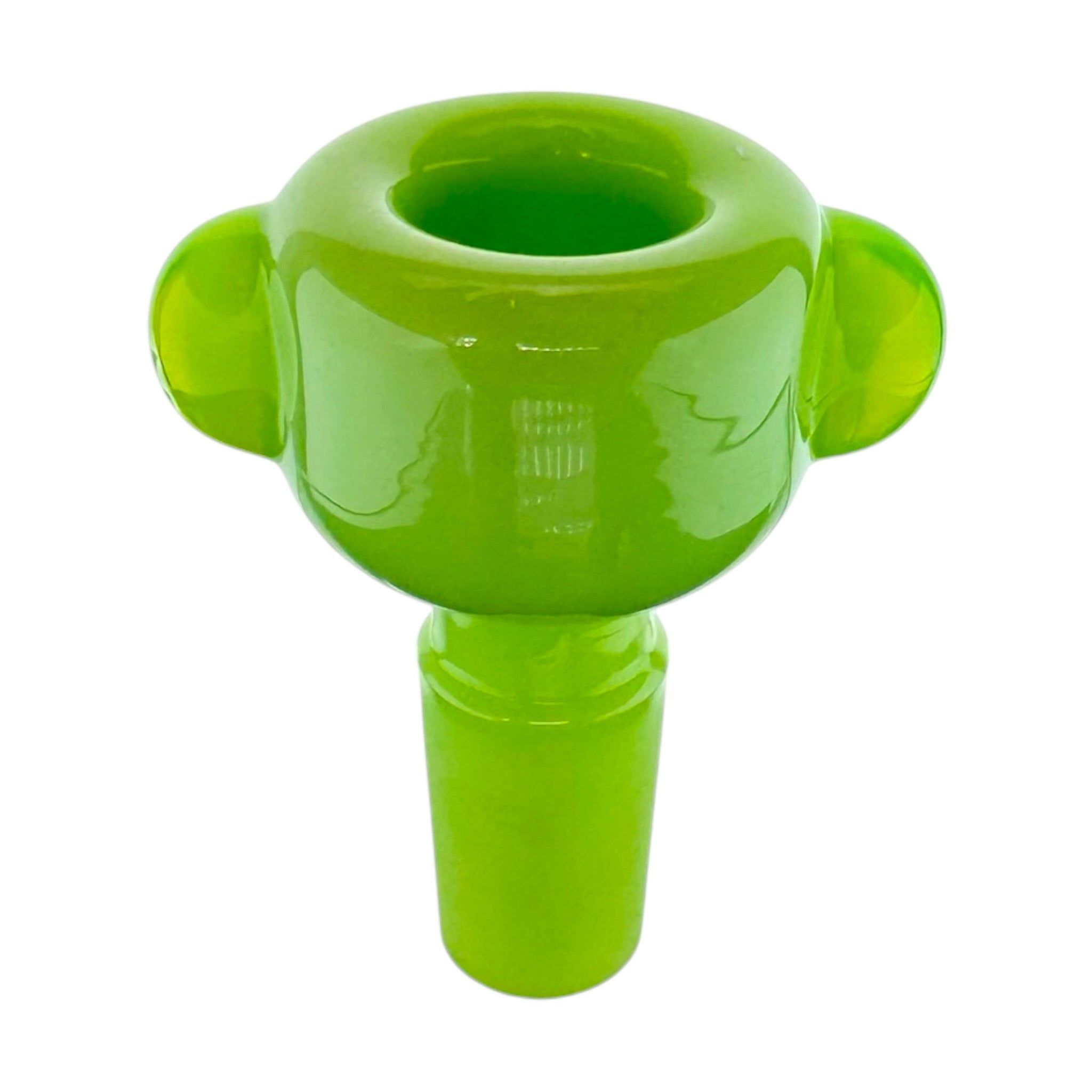 14mm Flower Bowl - Tall Straight Wall Bubble Bong Bowl Piece - Slyme Green