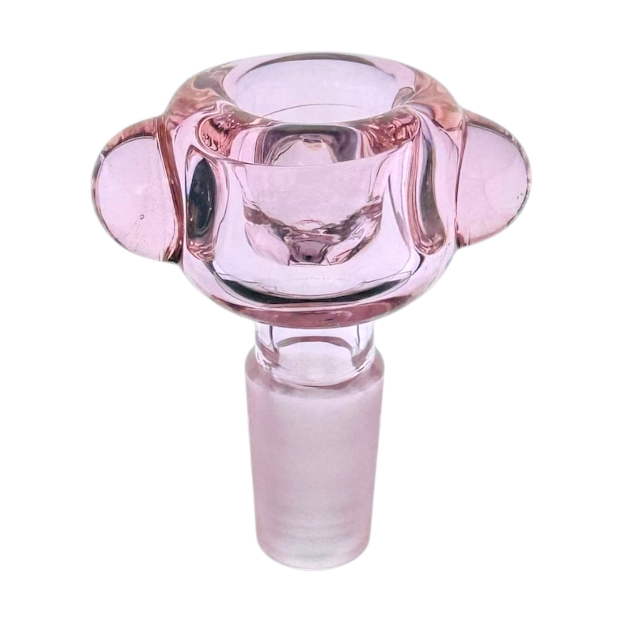 14mm Flower Bowl for water pipes - Tall Straight Wall Bubble Bong Bowl Piece - Translucent Pink