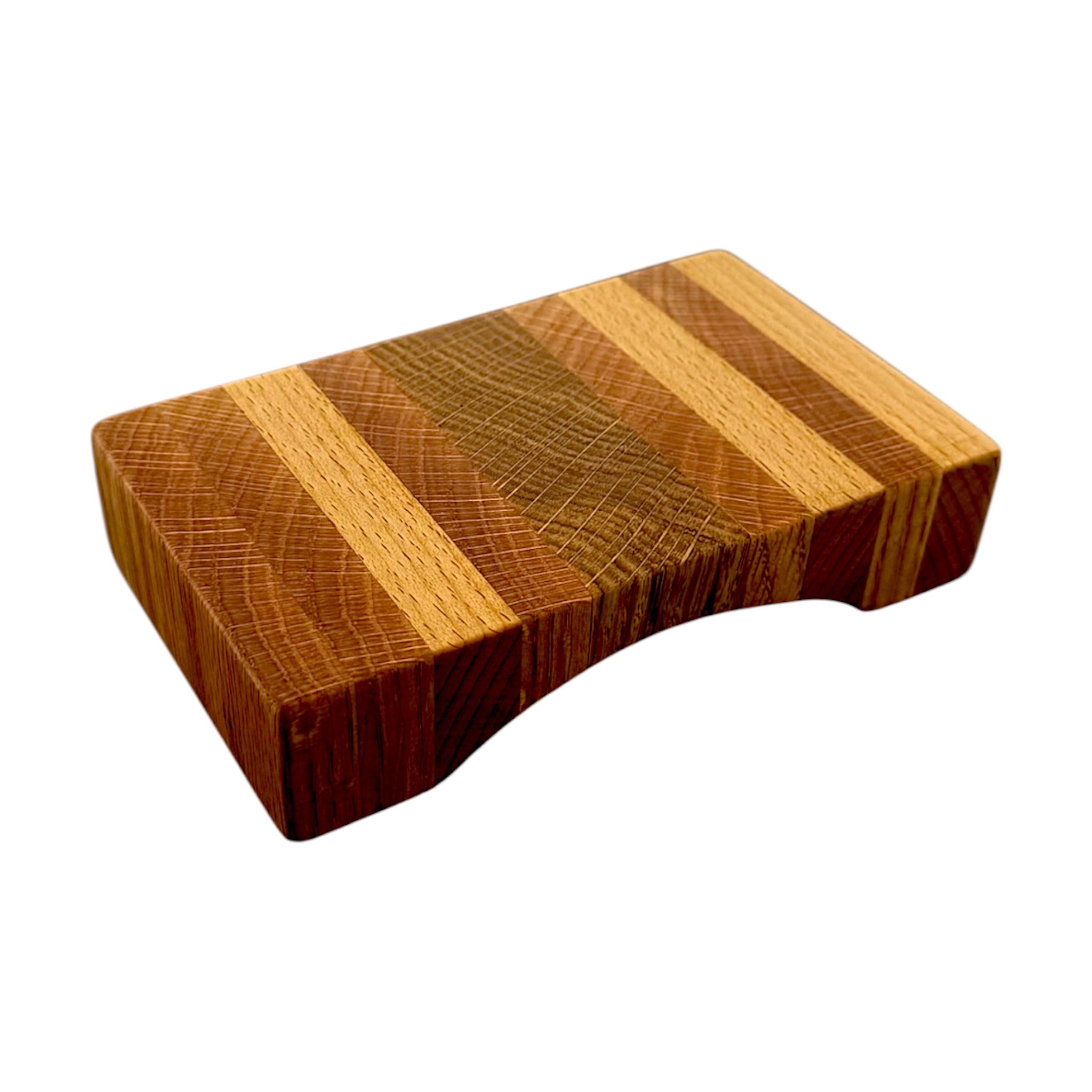 Mini Finger Board Half Pipe Laminated Wood 4 Hole Bong Bowl Display Stand Holder