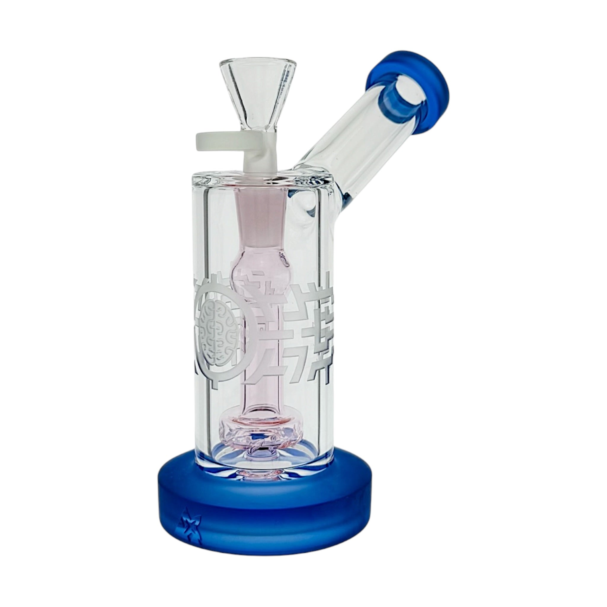 Milkyway Glass Bio Mark Bubbler Water Pipe Pink And Blue