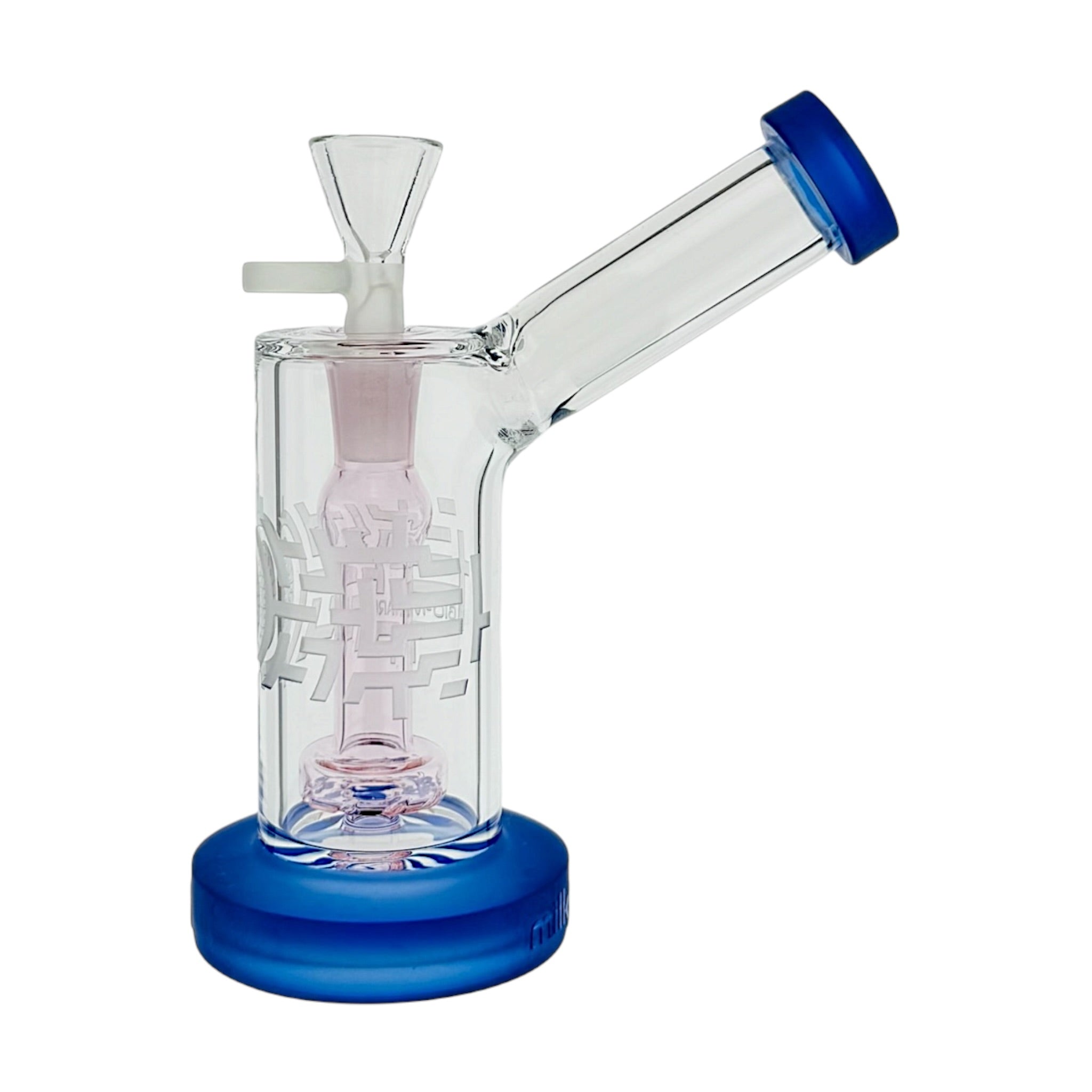 Milkyway Glass Bio Mark Bubbler Water Pipe Pink And Blue