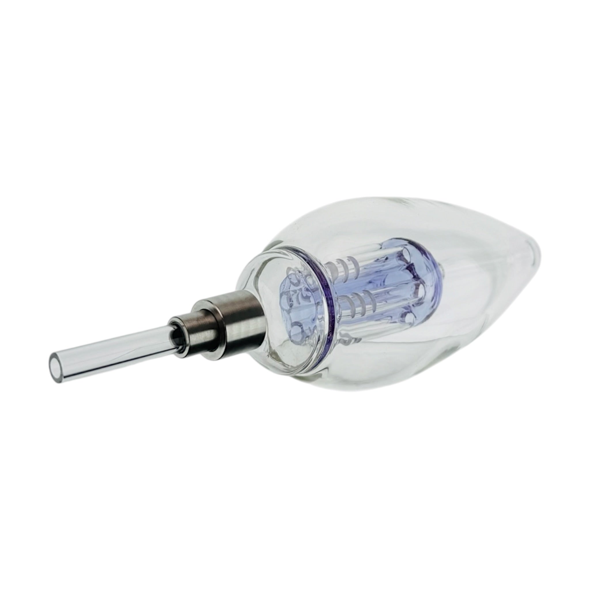 Purple Egg Nectar Collector With Tree Perc And Threaded Quartz Tip