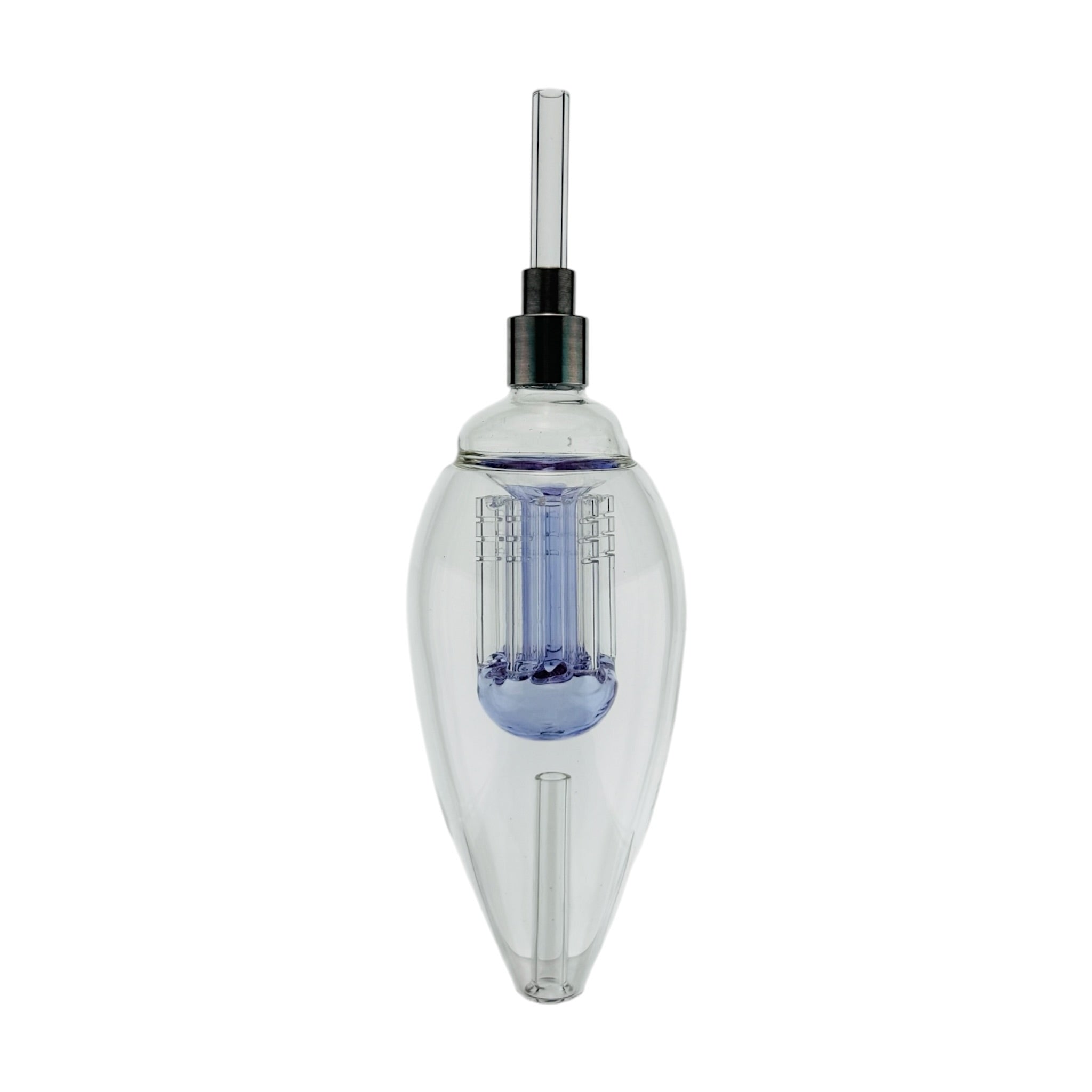 Purple Egg Nectar Collector With Tree Perc And Threaded Quartz Tip