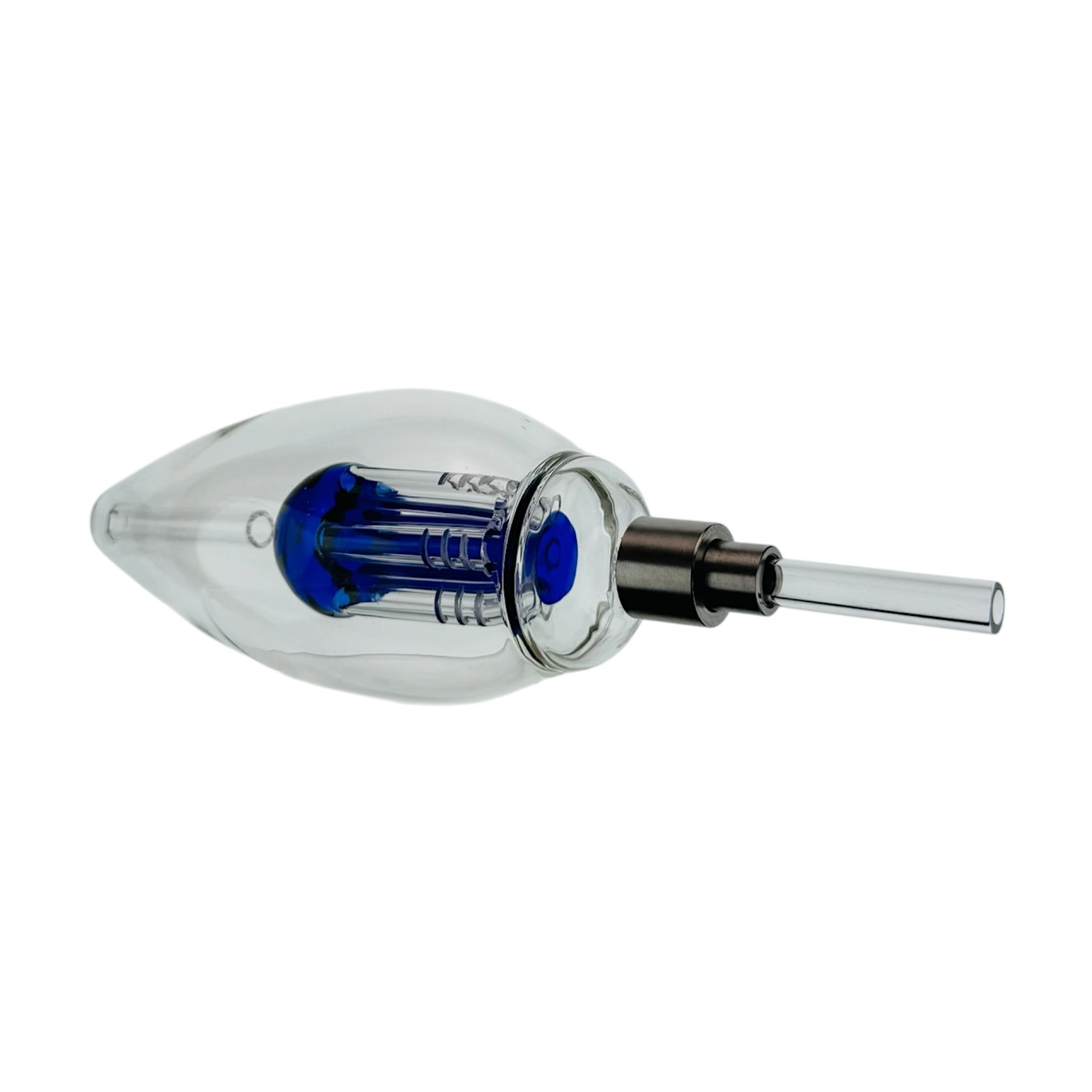Blue Egg Nectar Collector With Tree Perc And Threaded Quartz Tip