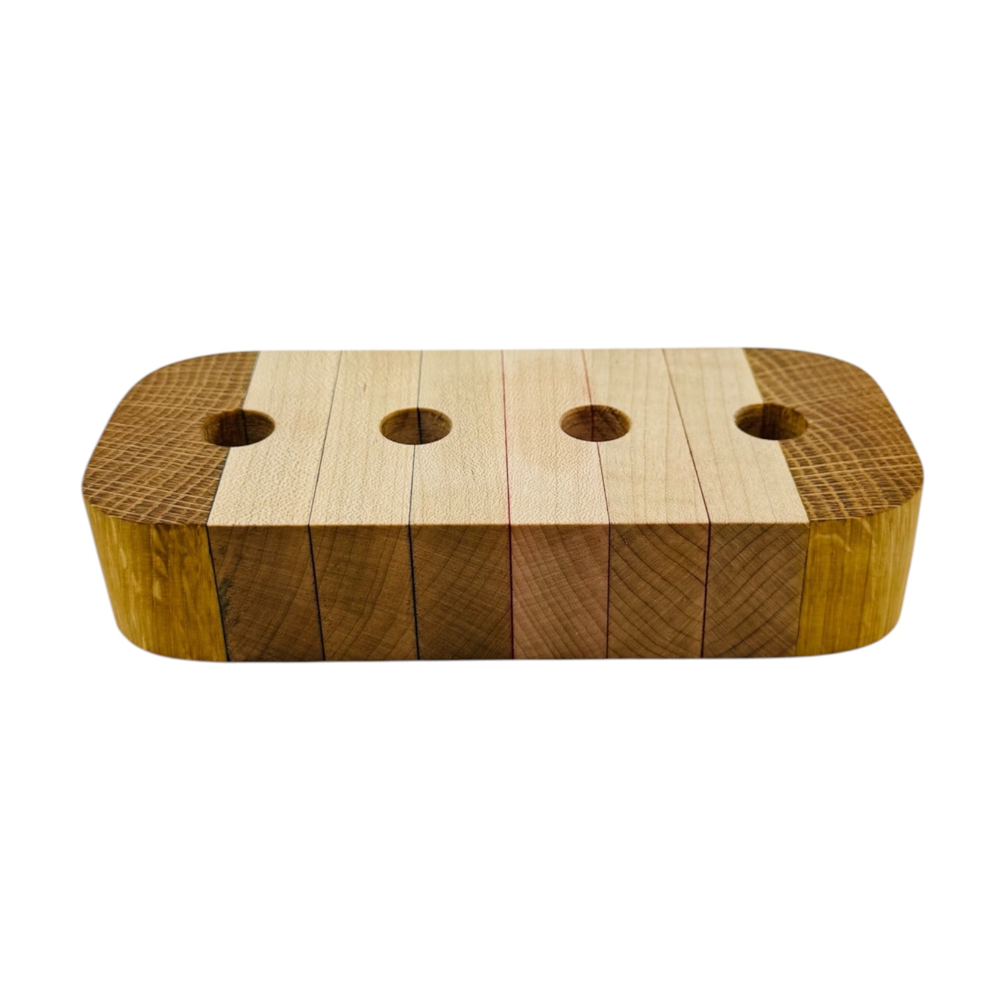 Laminated Dyed Wood 4 Hole Bong Bowl Blank Display Stand Holder