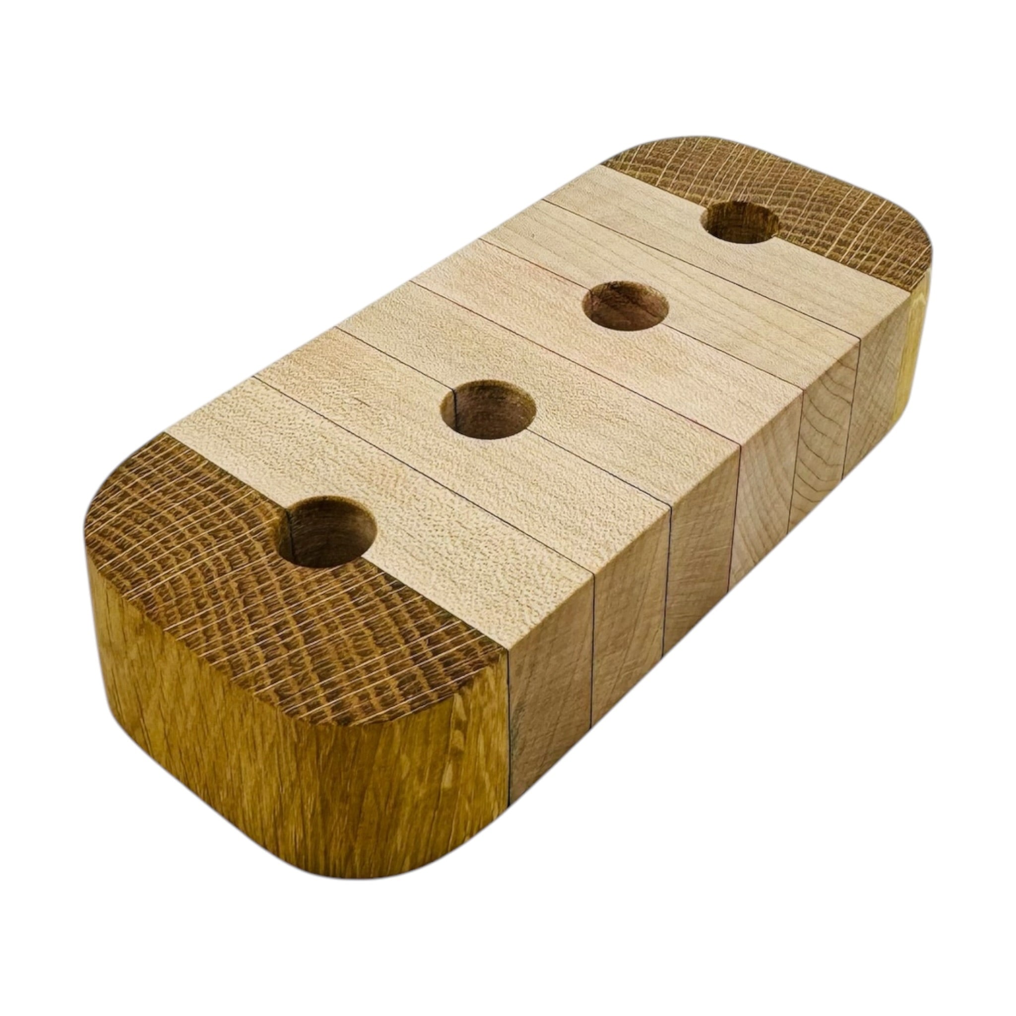 Laminated Dyed Wood 4 Hole Bong Bowl Blank Display Stand Holder