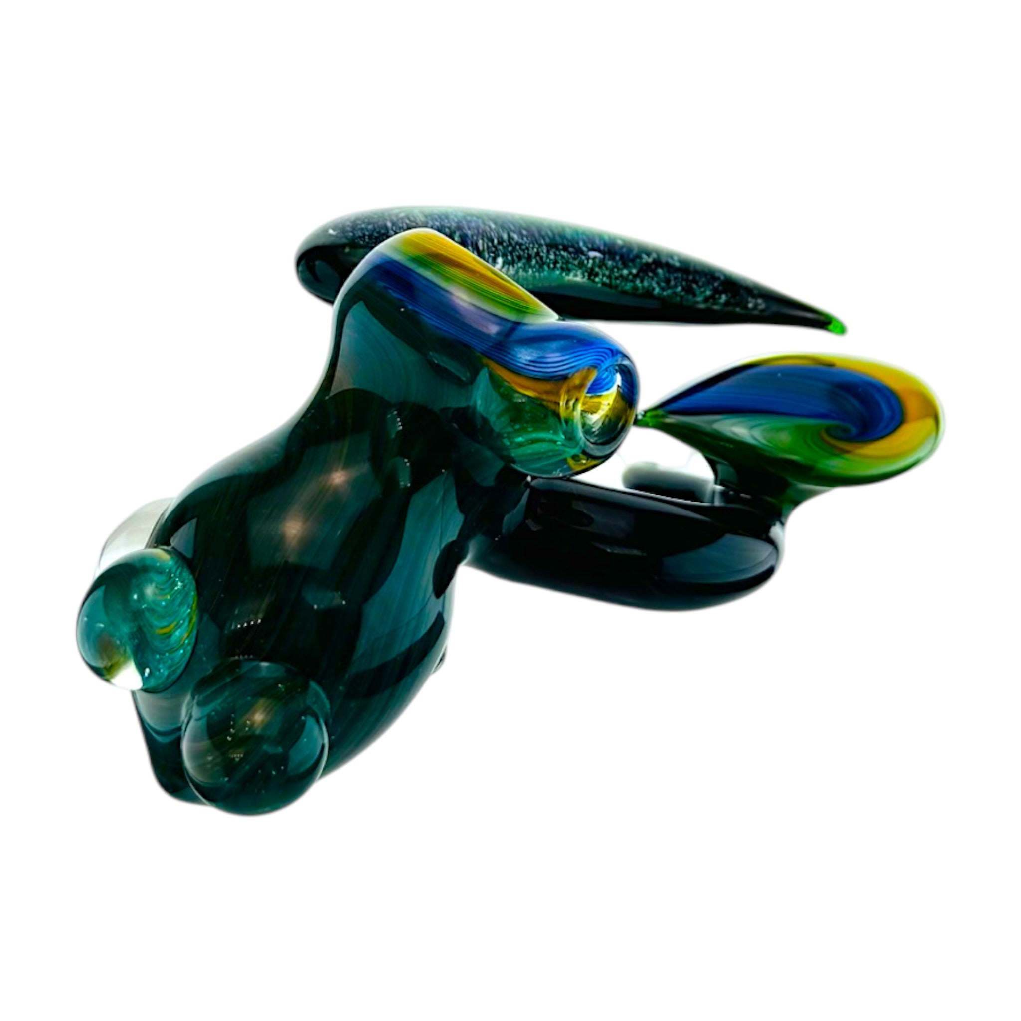 old school smoking pipe Heady Hammer Style Dry Pipe With Dichro Wing