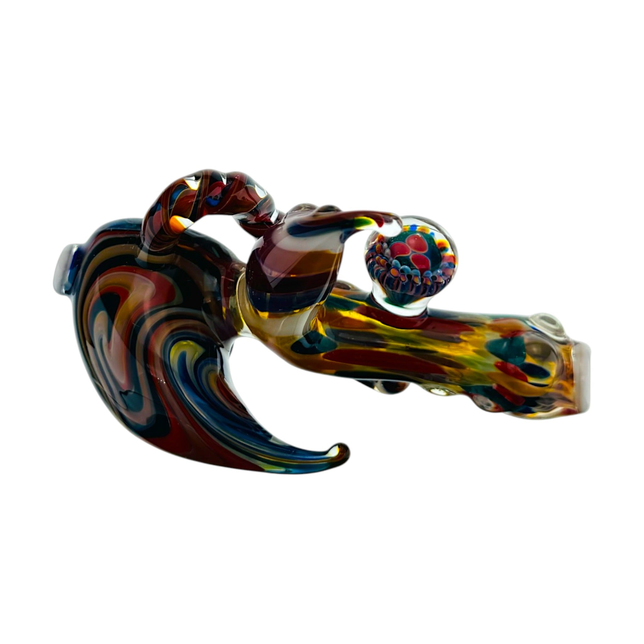 Heady Old School Style Dry Pipe With Implosion Marble