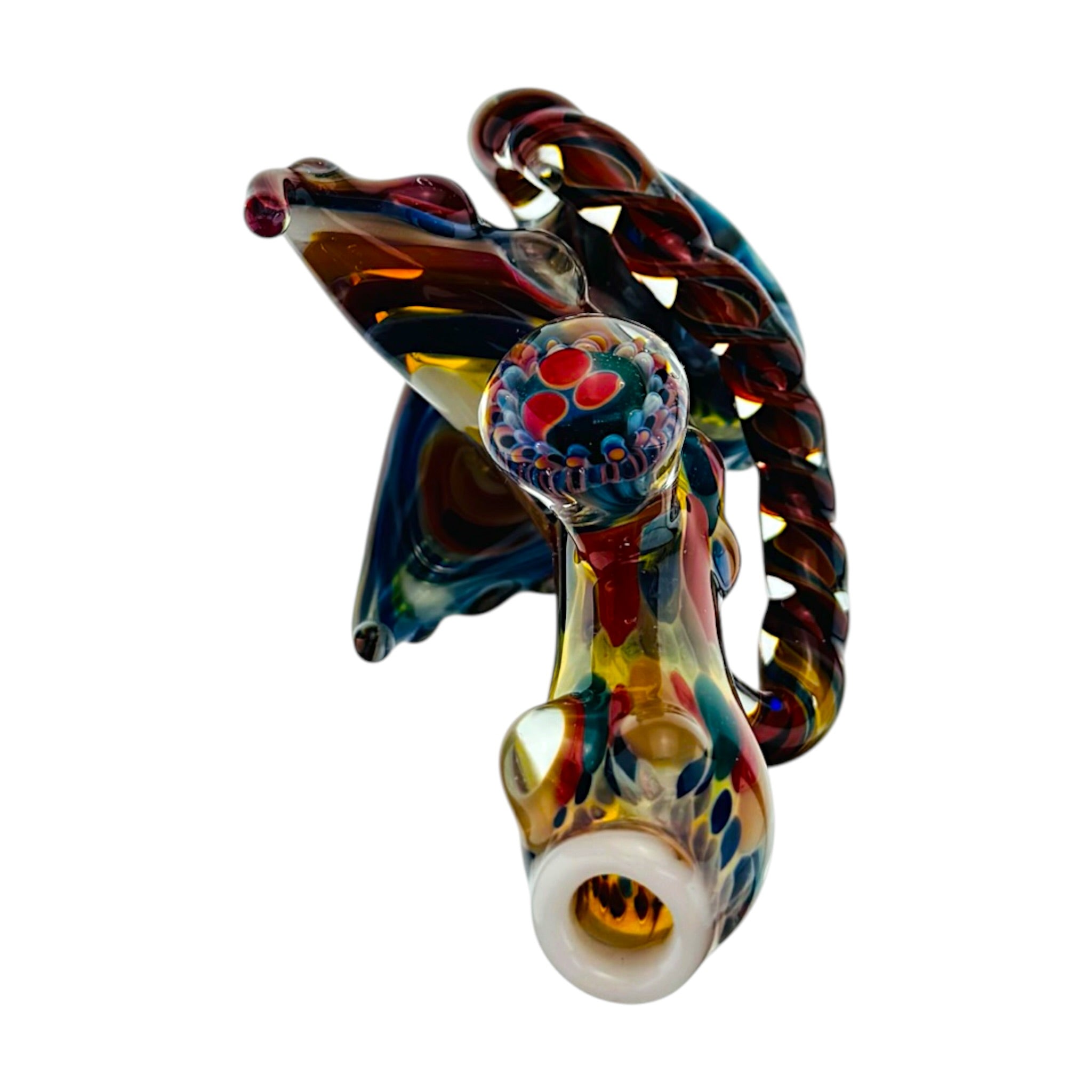 Heady Old School Style Dry Pipe With Implosion Marble