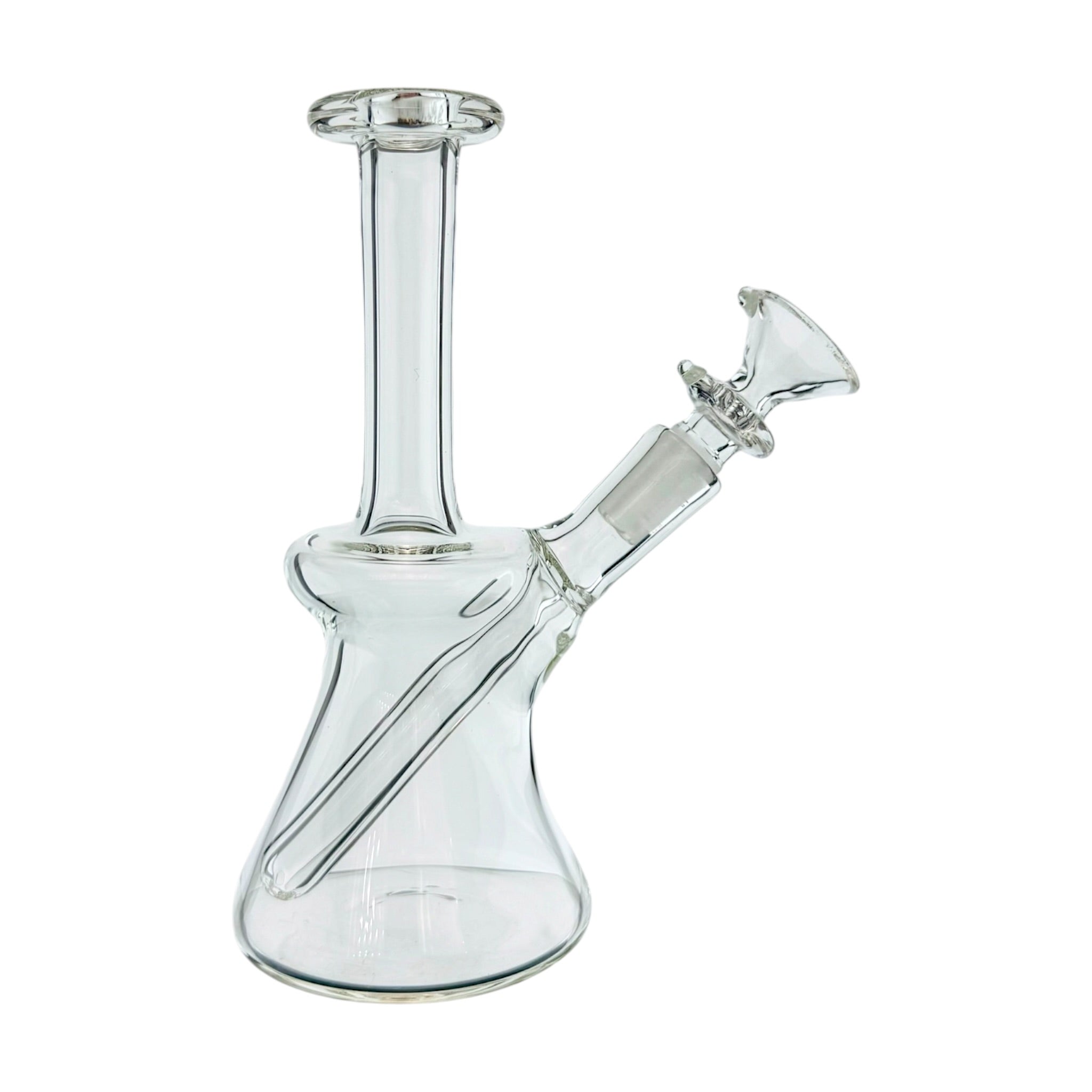 Santa Cruz Glass - Clear Mini 10mm Water Pipe Bong With Fixed Downstem