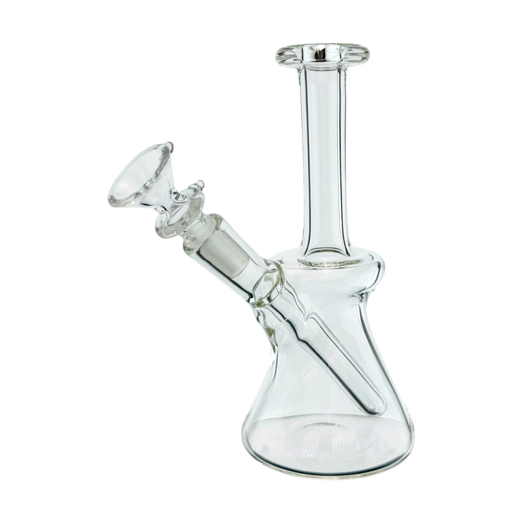 Santa Cruz Glass - Clear Mini 10mm Water Pipe Bong With Fixed Downstem