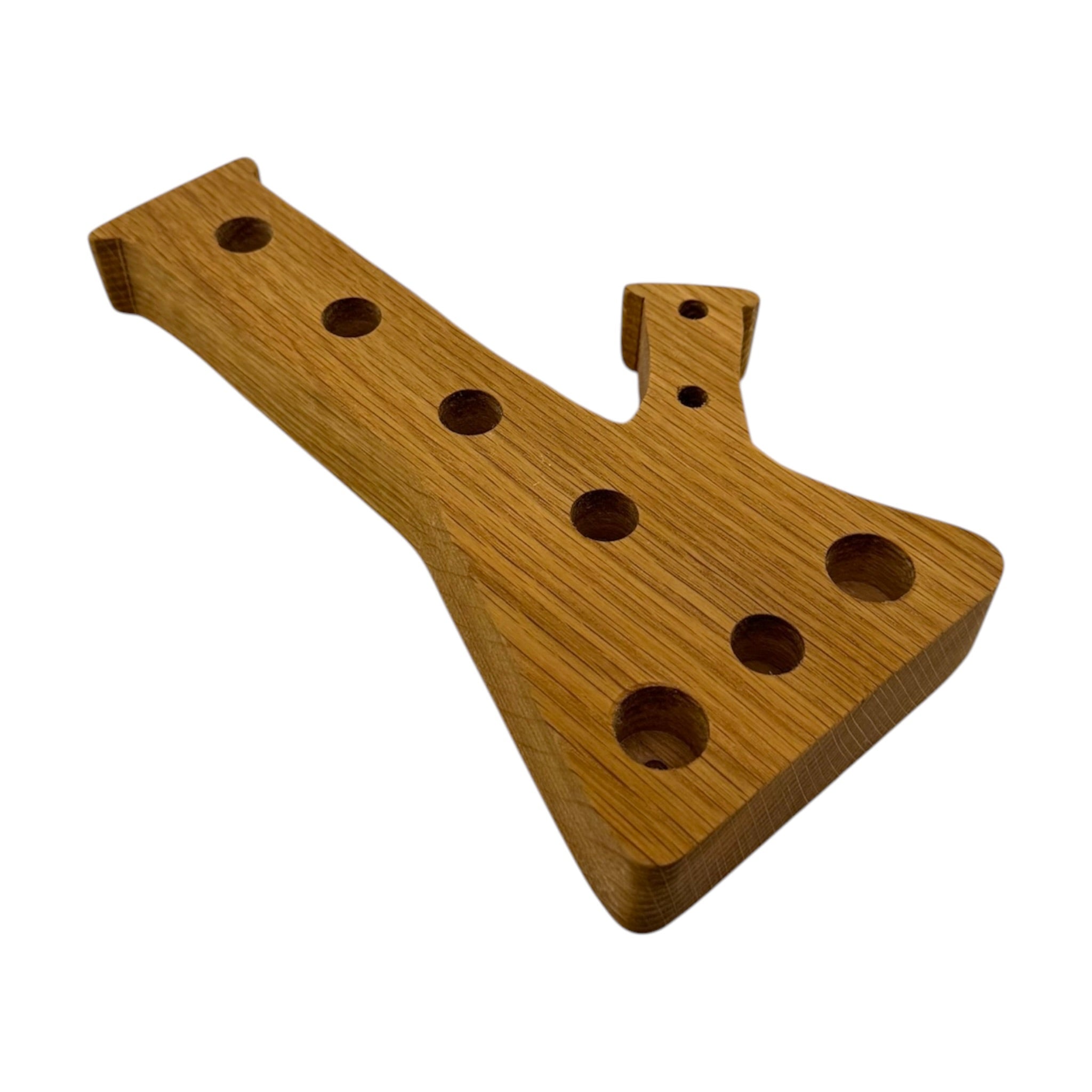 Bong Shape Wood Water Pipe Bowl Display Stand Holder