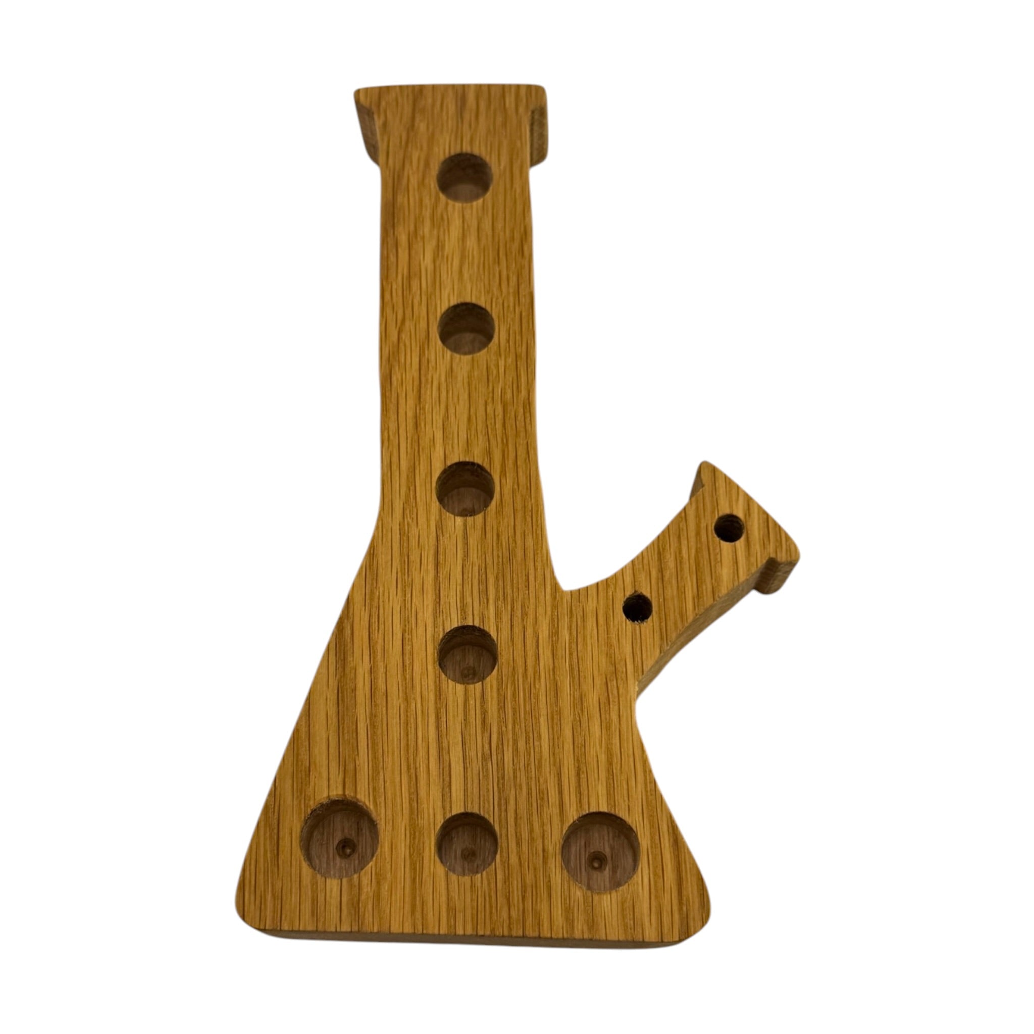 Bong Shape Wood Water Pipe Bowl Display Stand Holder