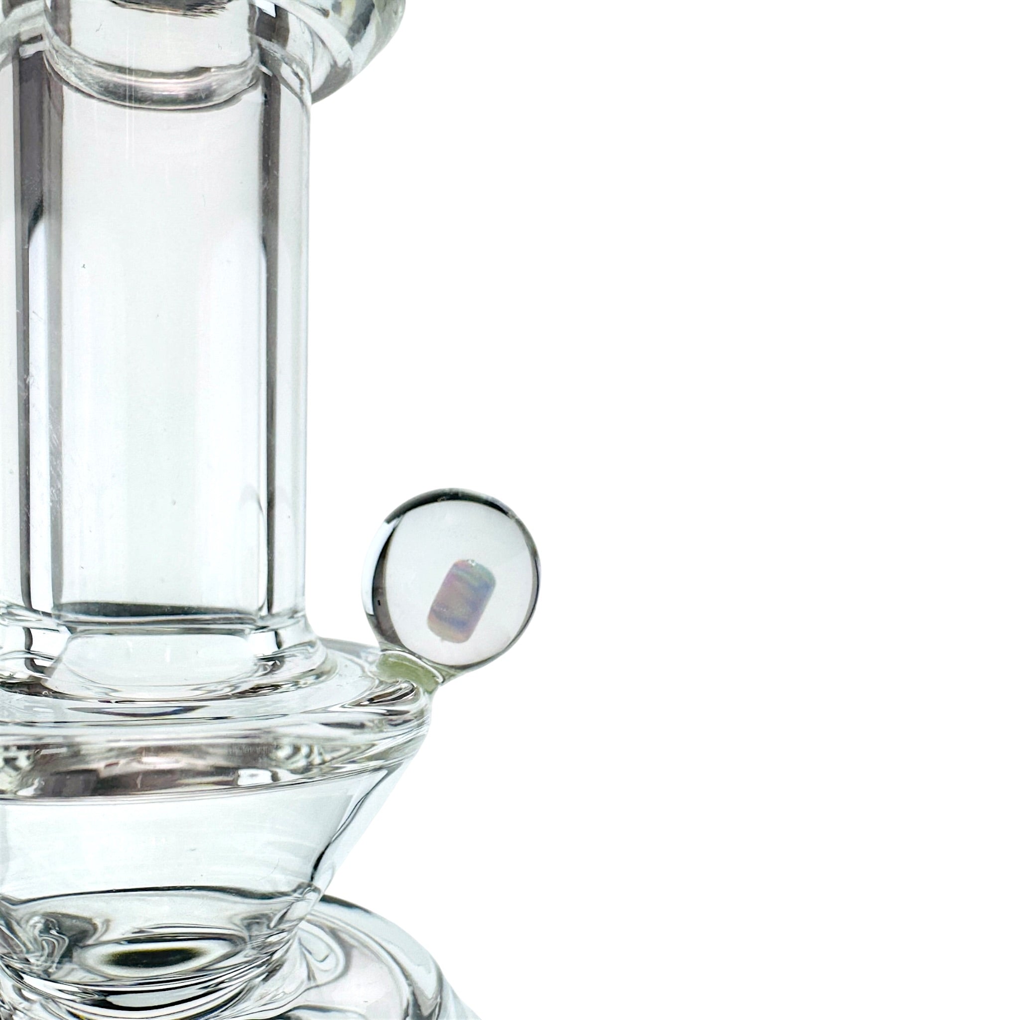 Small Glass Dry Dab Rig Attachment With Opal For Focus V Carta Sport