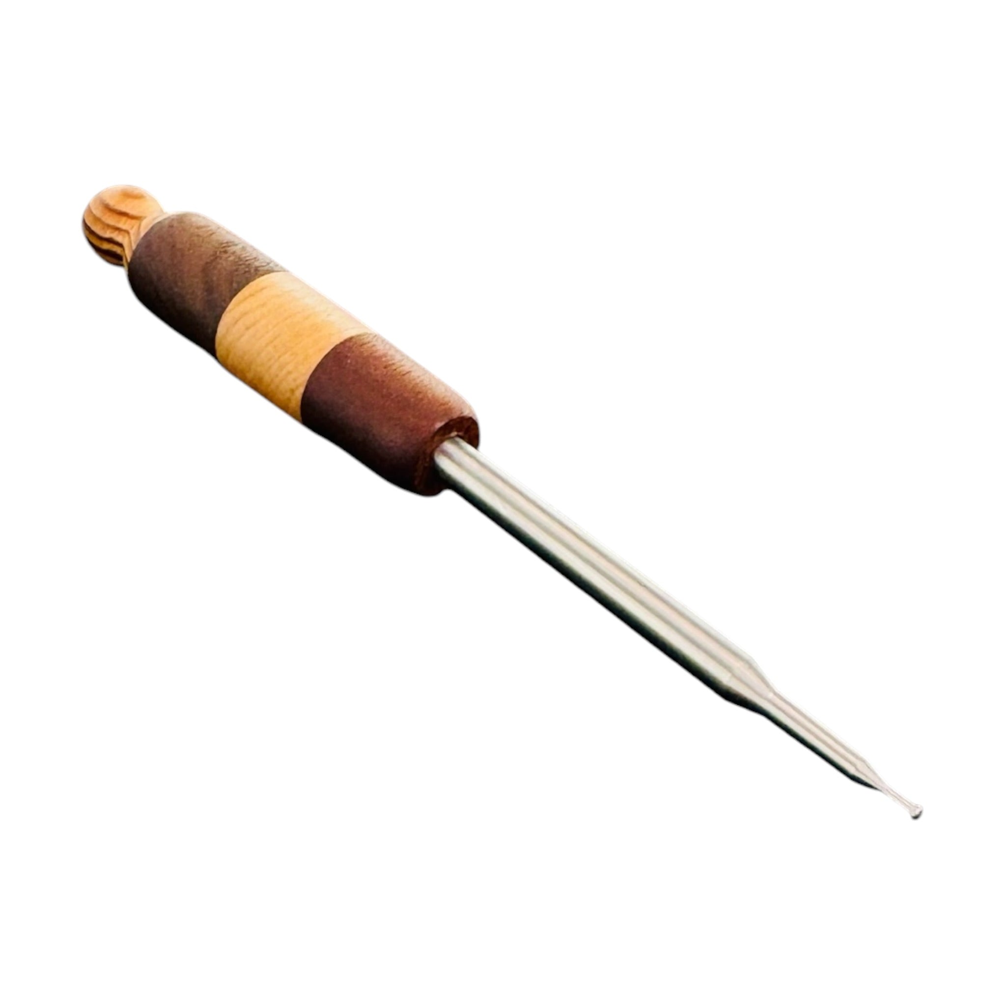 Ball Point Titanium Dab Tool With Wood Turned Handle