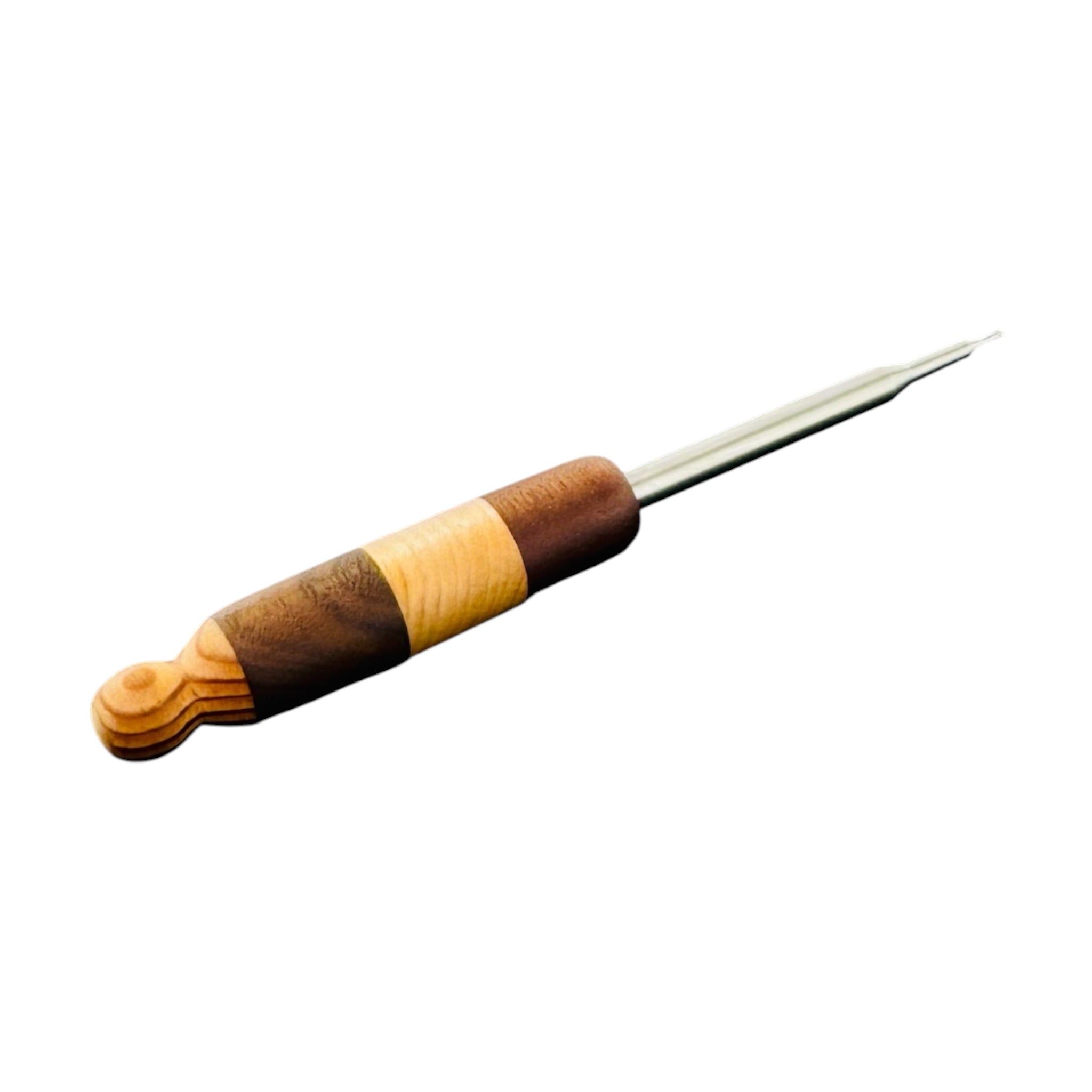 Ball Point Titanium Dab Tool With Wood Turned Handle