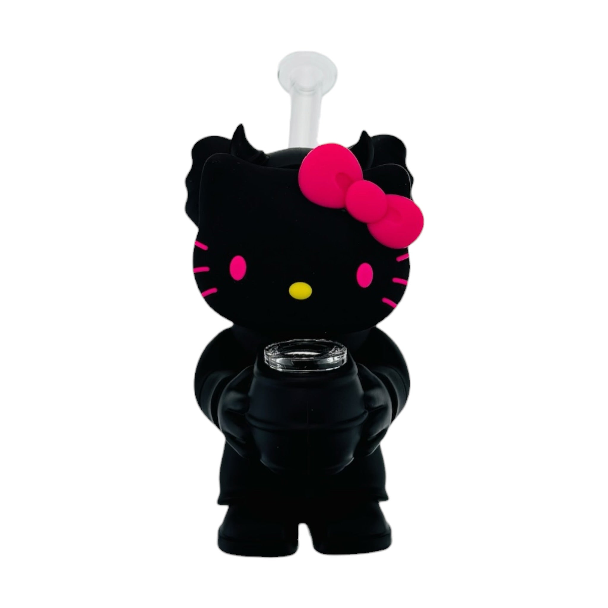 Devil Kitty Silicone Rubber water pipe Bong Black