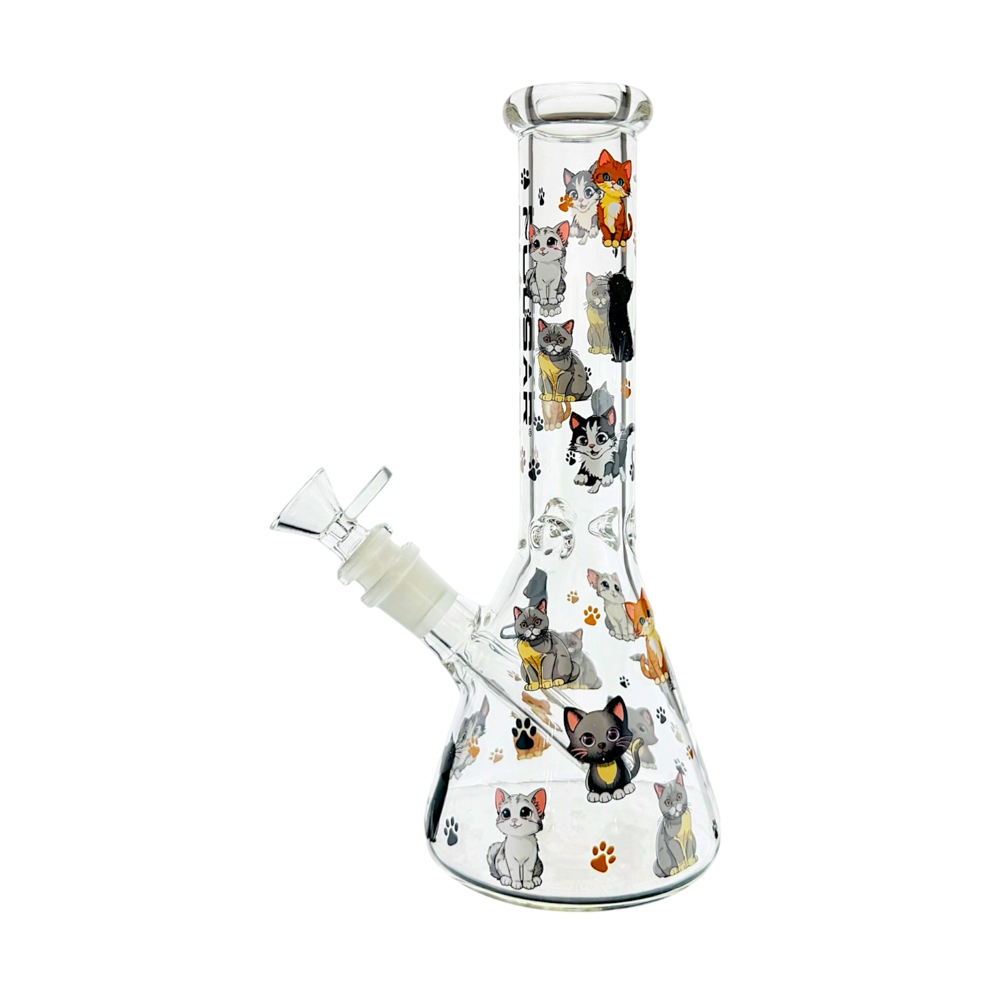 Pulsar Glass Cute Kitty Glass Water Pipe Bong 10 Inches