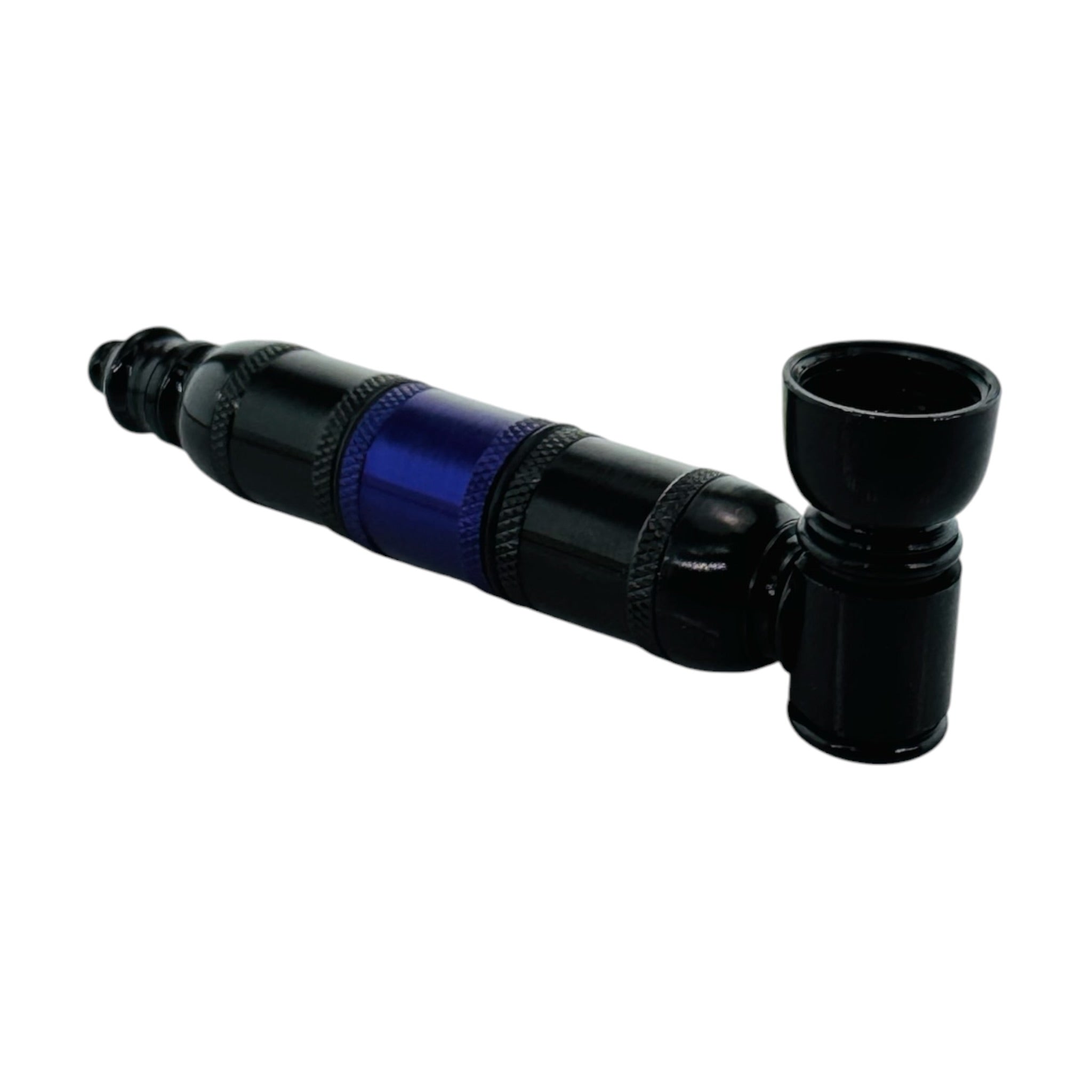 aluminum Metal Hand smoking Pipe Black And Purple Extra Large Chamber Hand Pipe