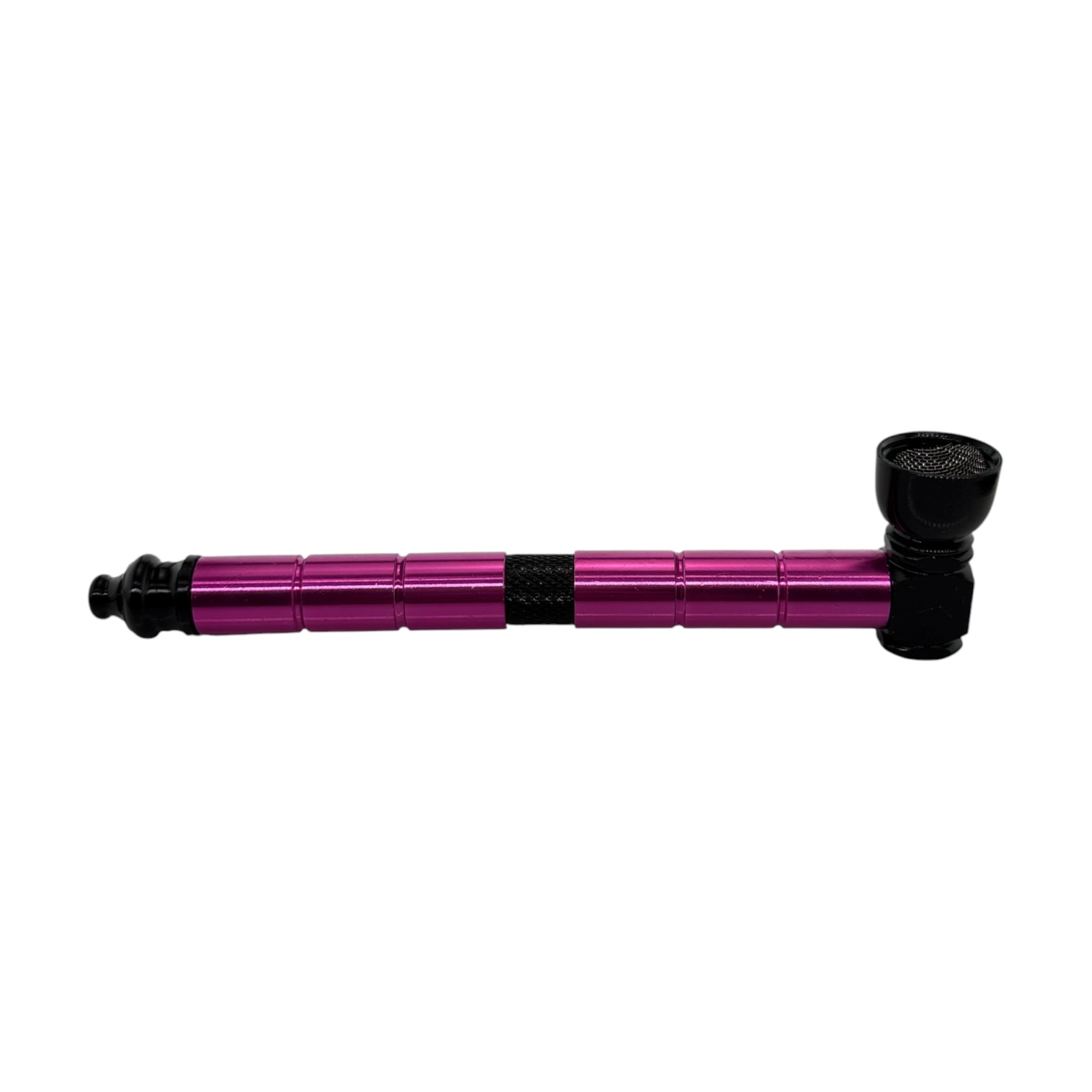 Pink And Black Long Stem Aluminum Metal smoking Pipe