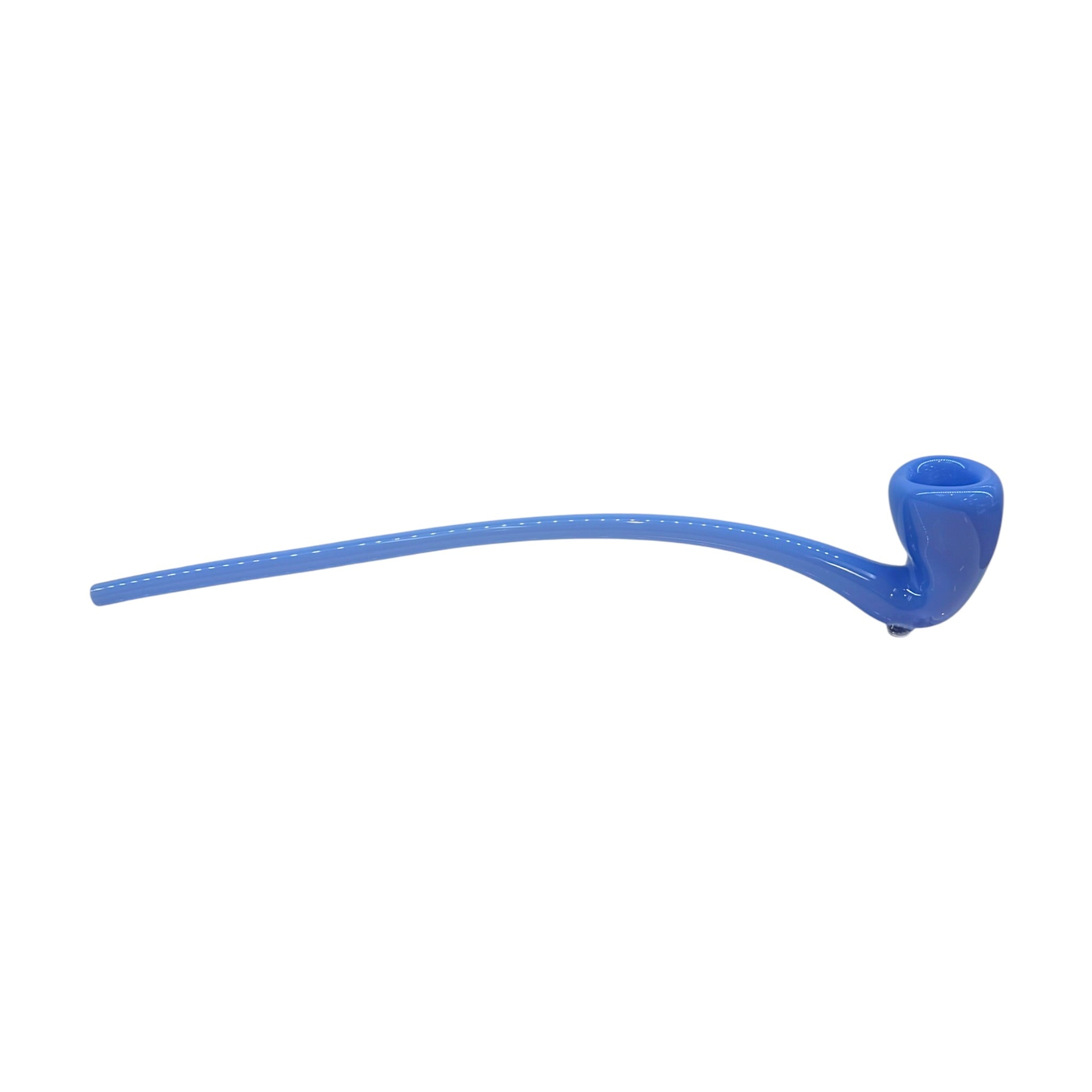 Original Glass Gandalf smoking pipe 13 Inch long Milky Light Blue color Sherlock Pipe