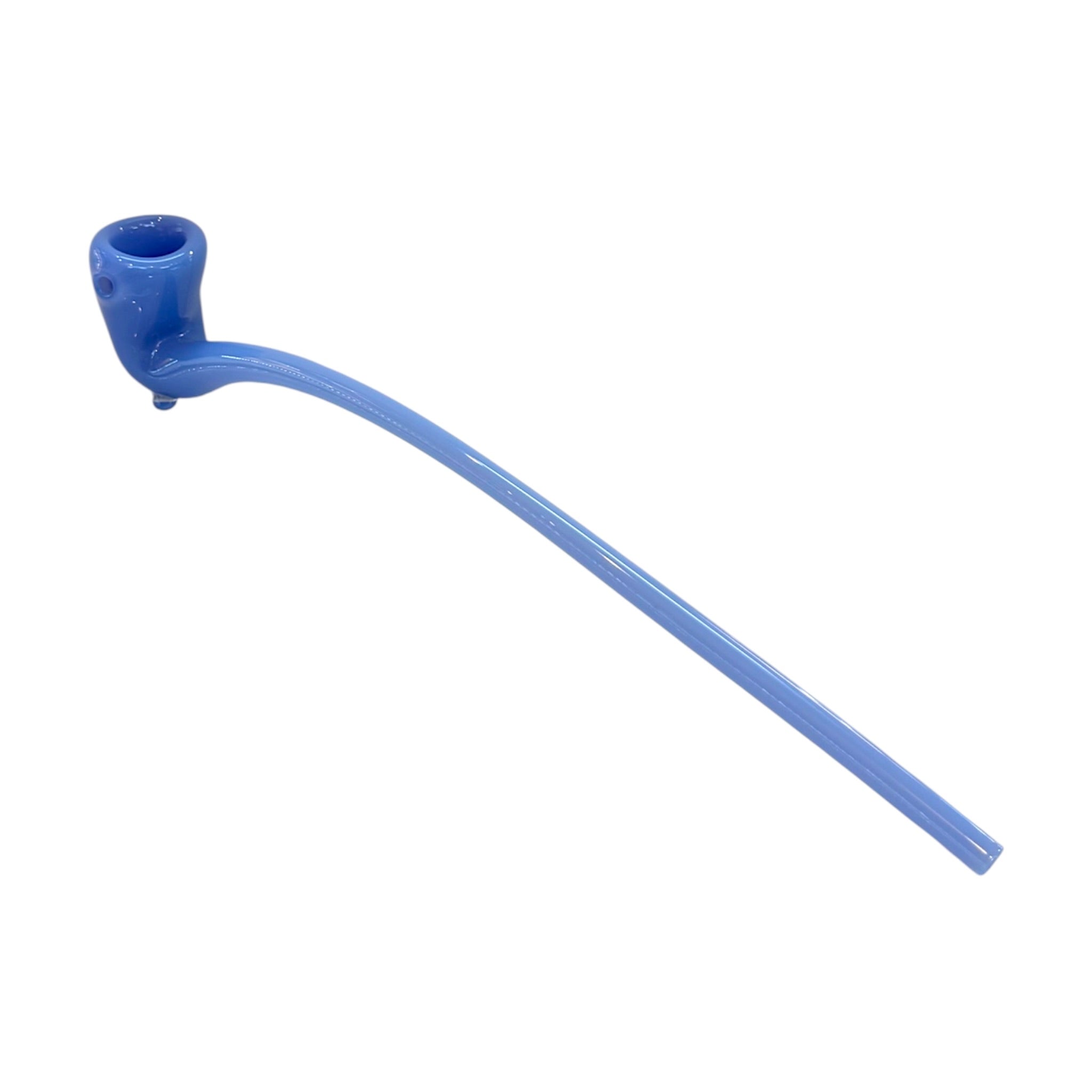 Original Glass Gandalf smoking pipe 13 Inch long Milky Light Blue color Sherlock Pipe