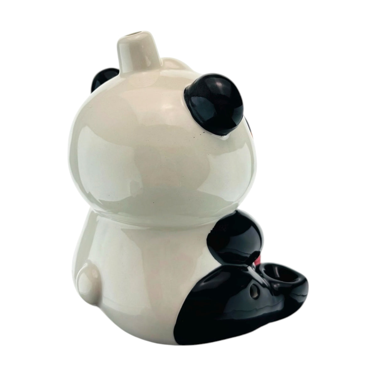 cute ceramic pipe featuring an adorable panda enjoying a bowl of ramen.