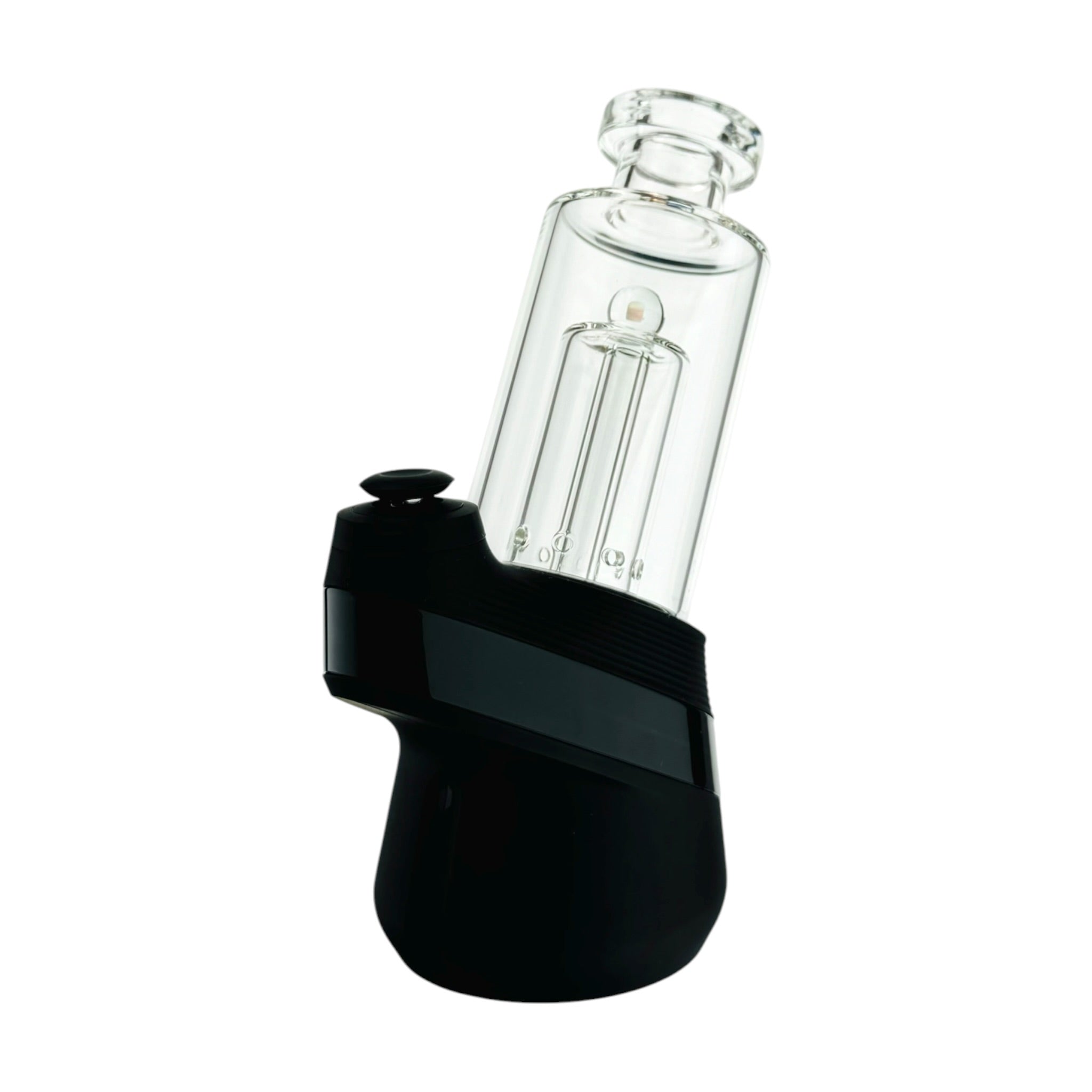 Clear Cylindrical Glass Water Pipe Attachment With Opal For Puffco Peak