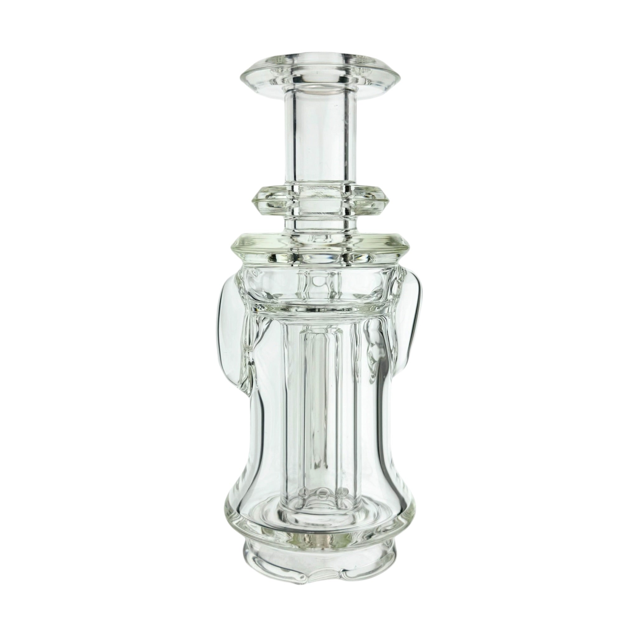 Clear Low Profile Recycler Glass Water Pipe Attachment For Puffco Peak