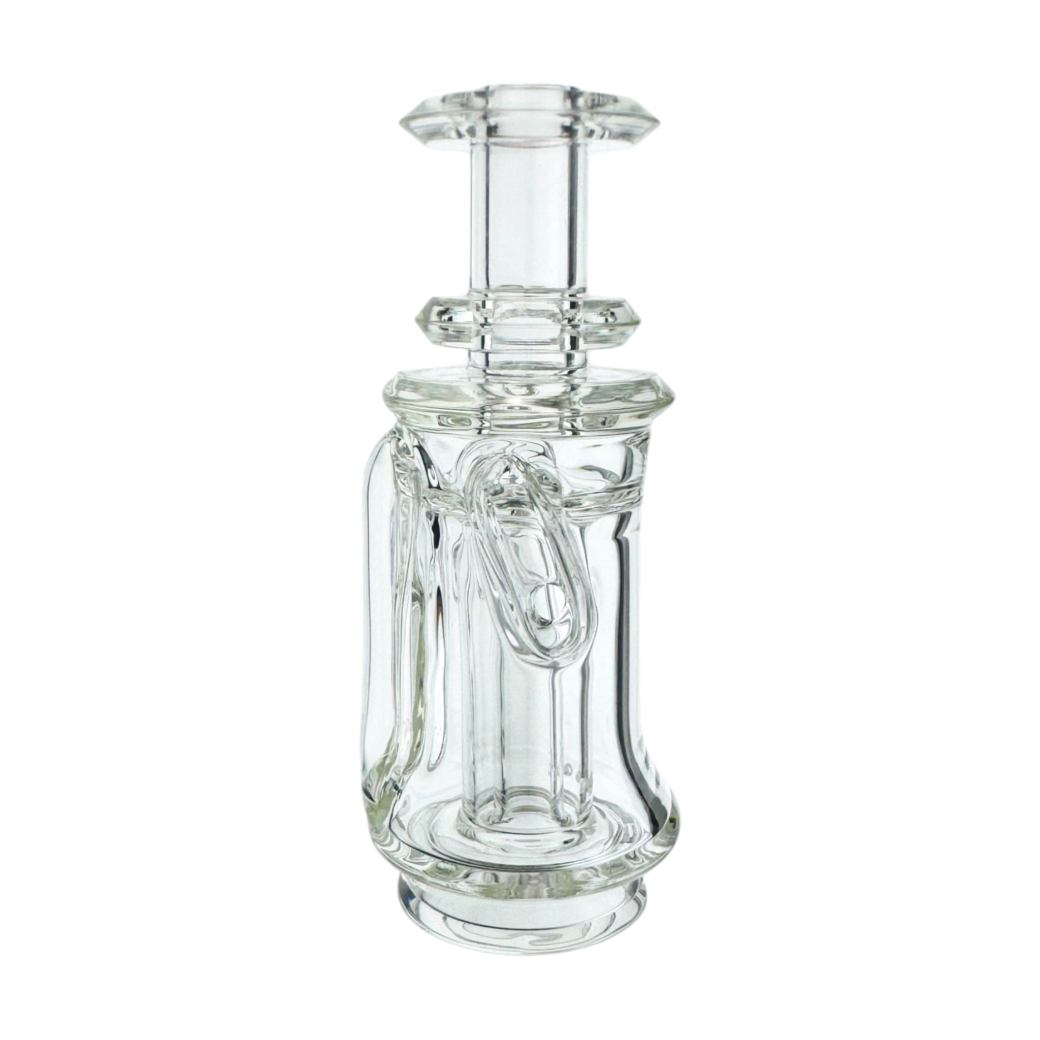 Clear Low Profile Recycler Glass Water Pipe Attachment For Puffco Peak