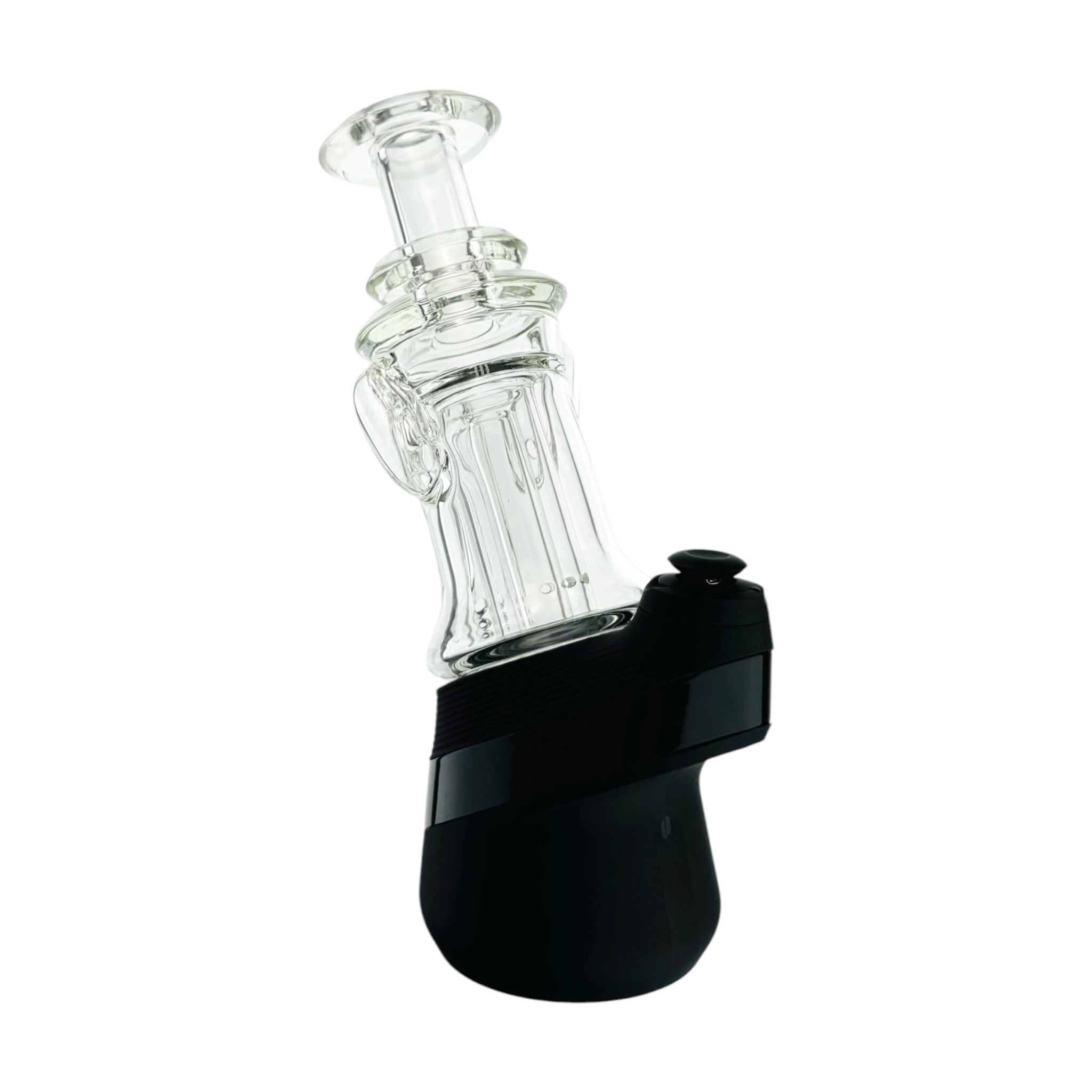 Clear Low Profile Recycler Glass Water Pipe Attachment For Puffco Peak