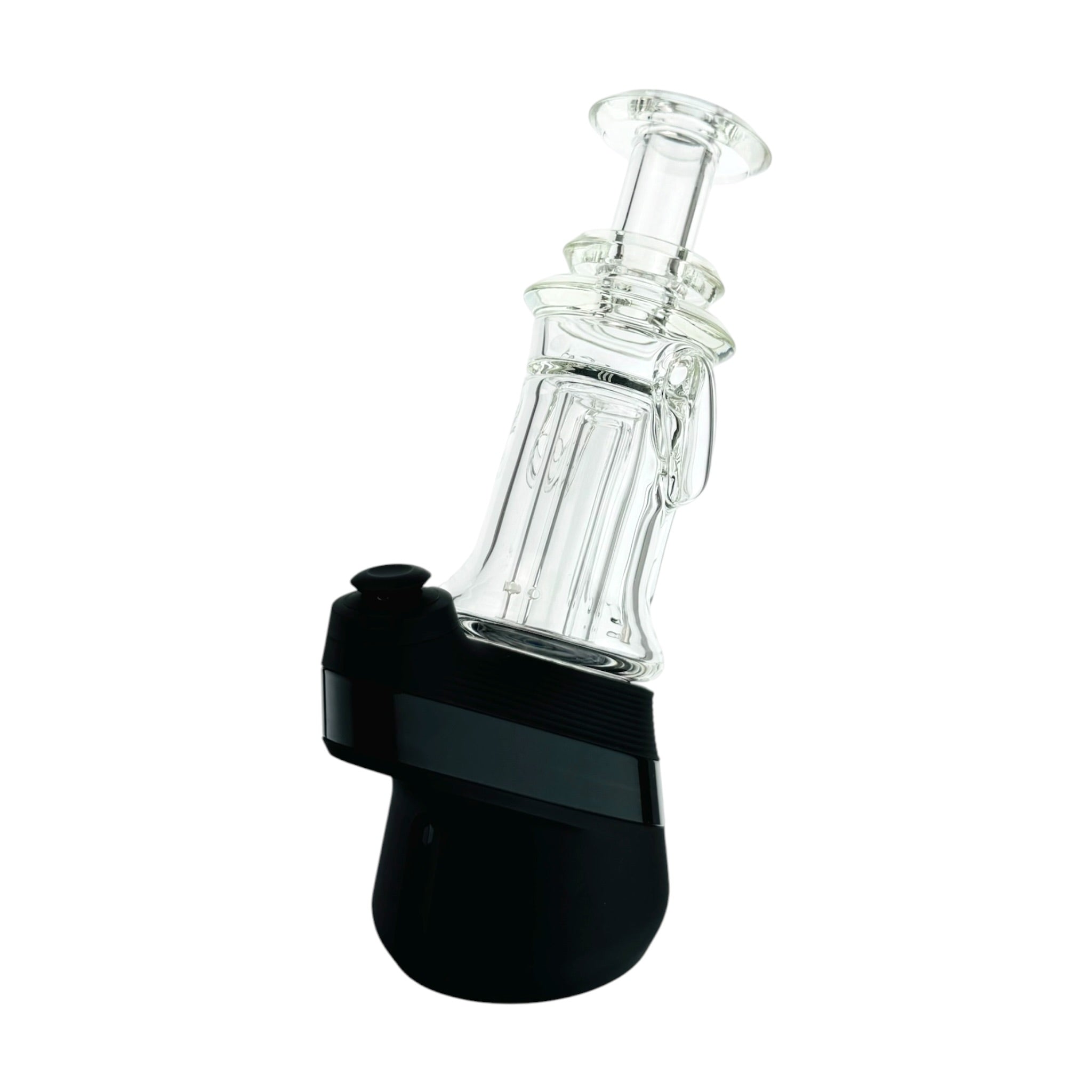 Clear Low Profile Recycler Glass Water Pipe Attachment For Puffco Peak