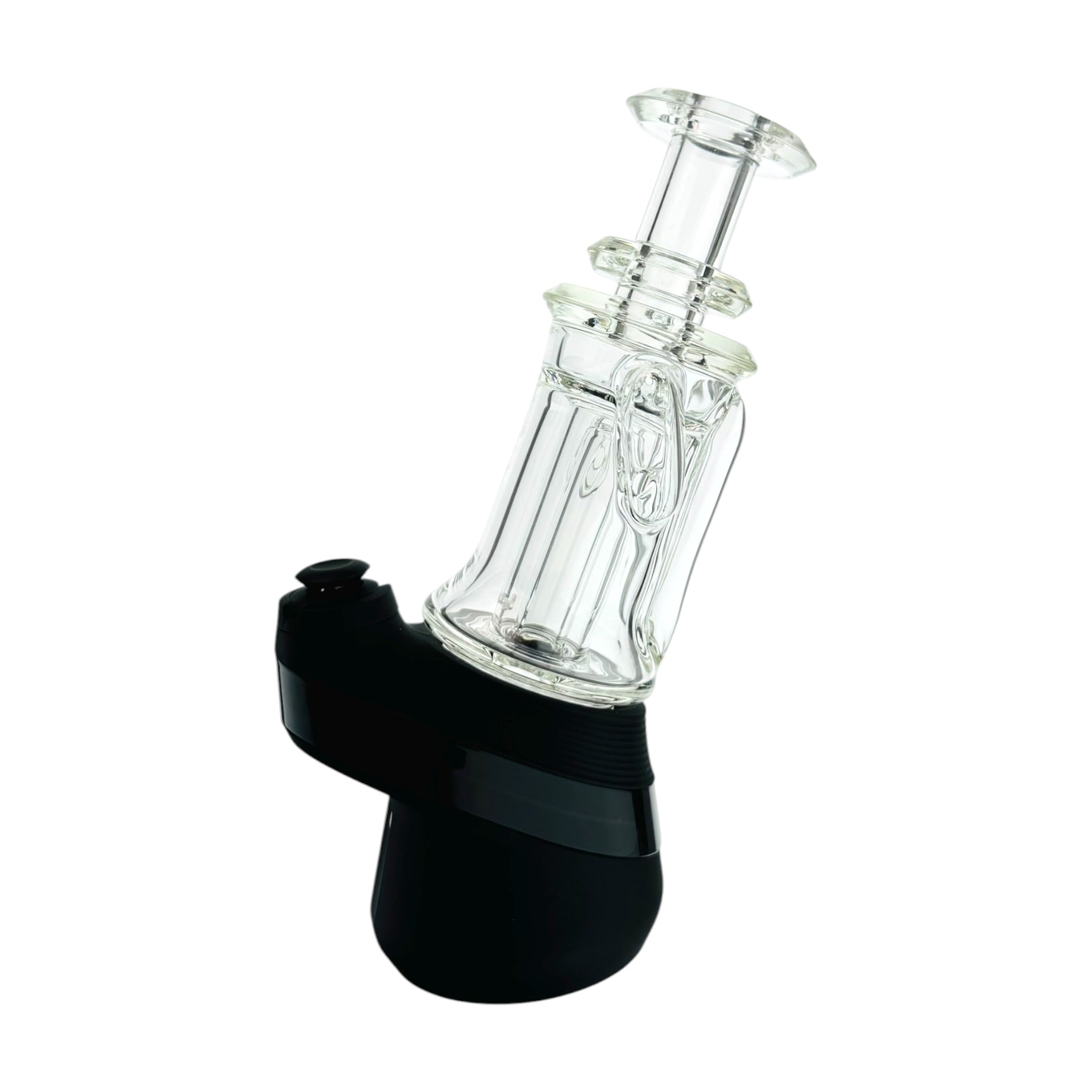 Clear Low Profile Recycler Glass Water Pipe Attachment For Puffco Peak