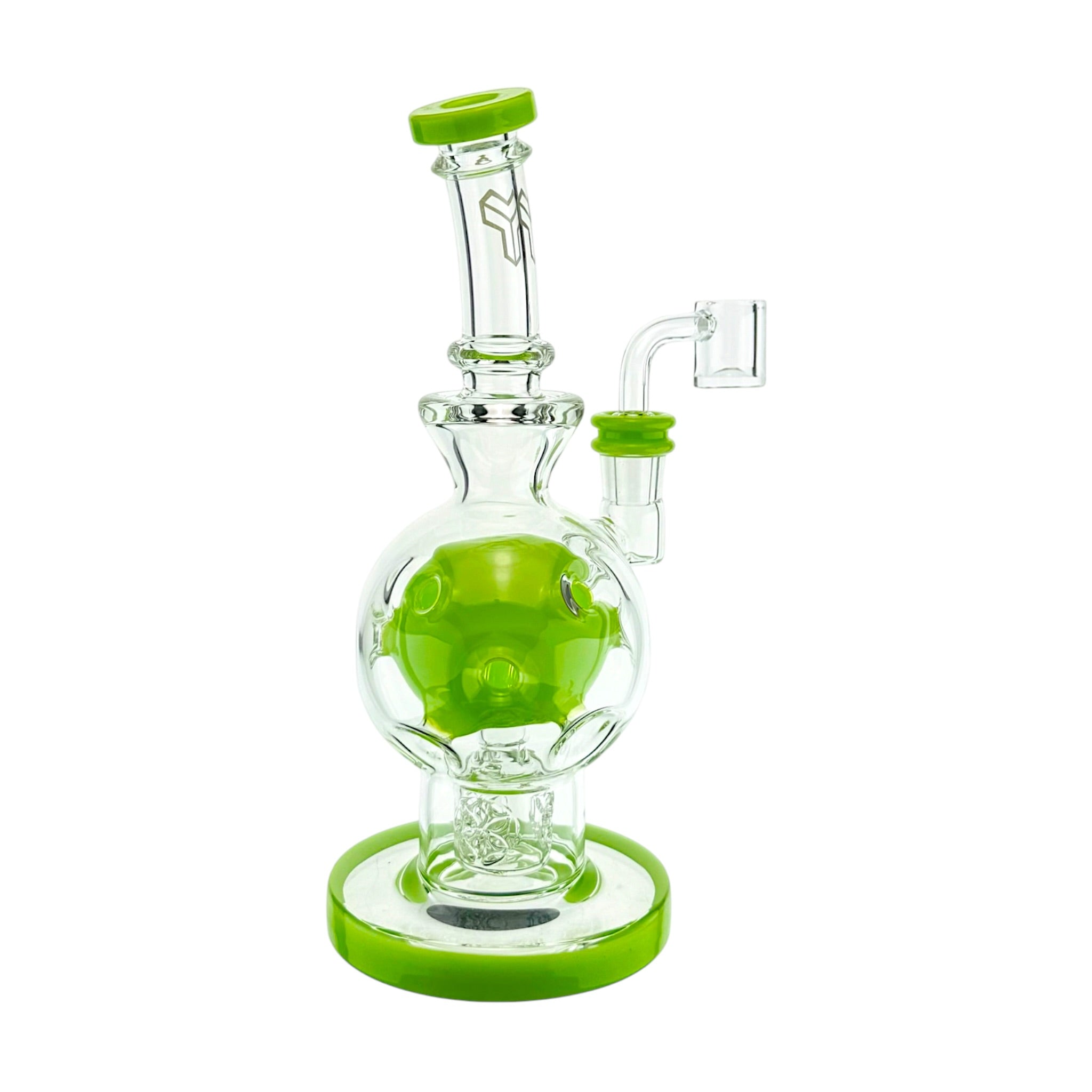 Slyme Green Fab Egg Dab Rig Water Pipe With Seed of Life Perc