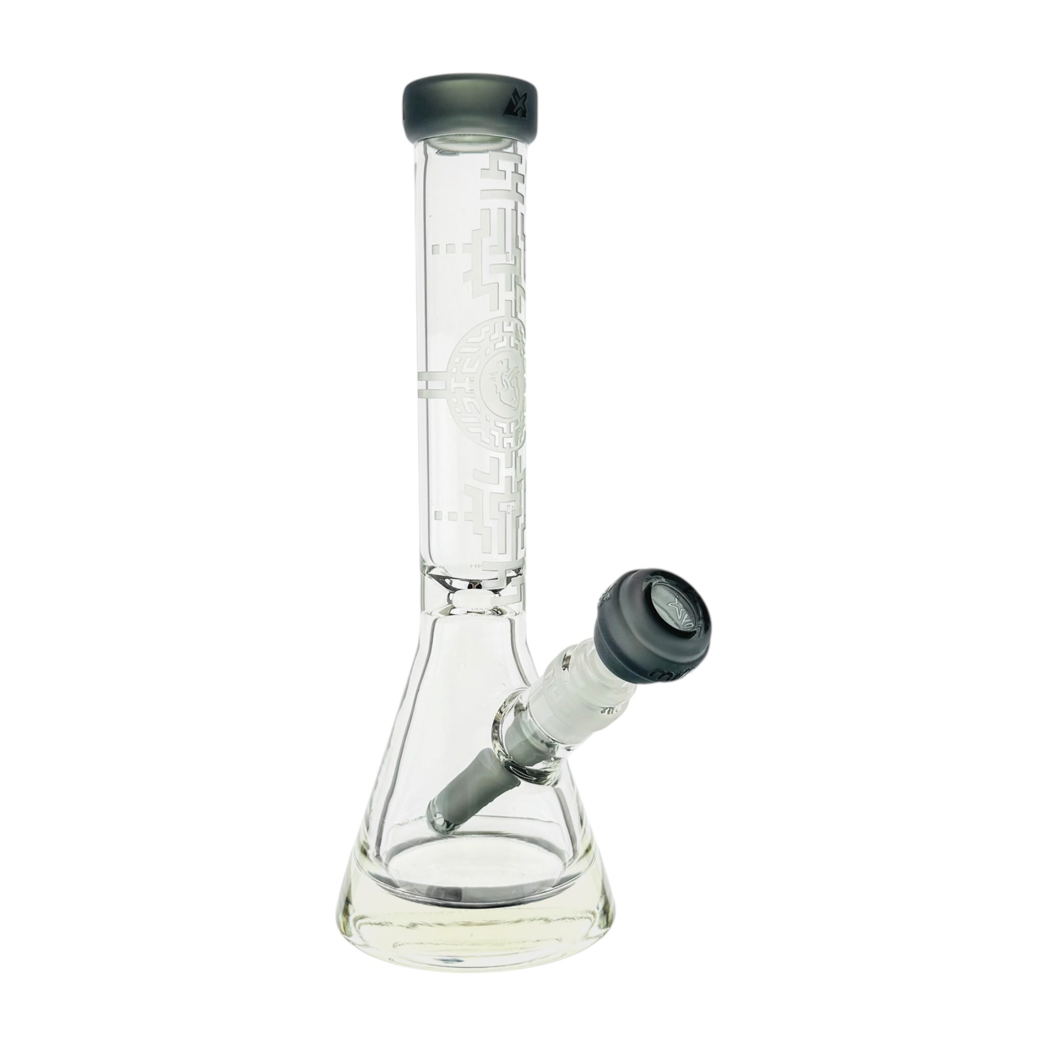 Milkyway Glass Bio-Encryption 10.5″ Beaker Bong Shadow Black