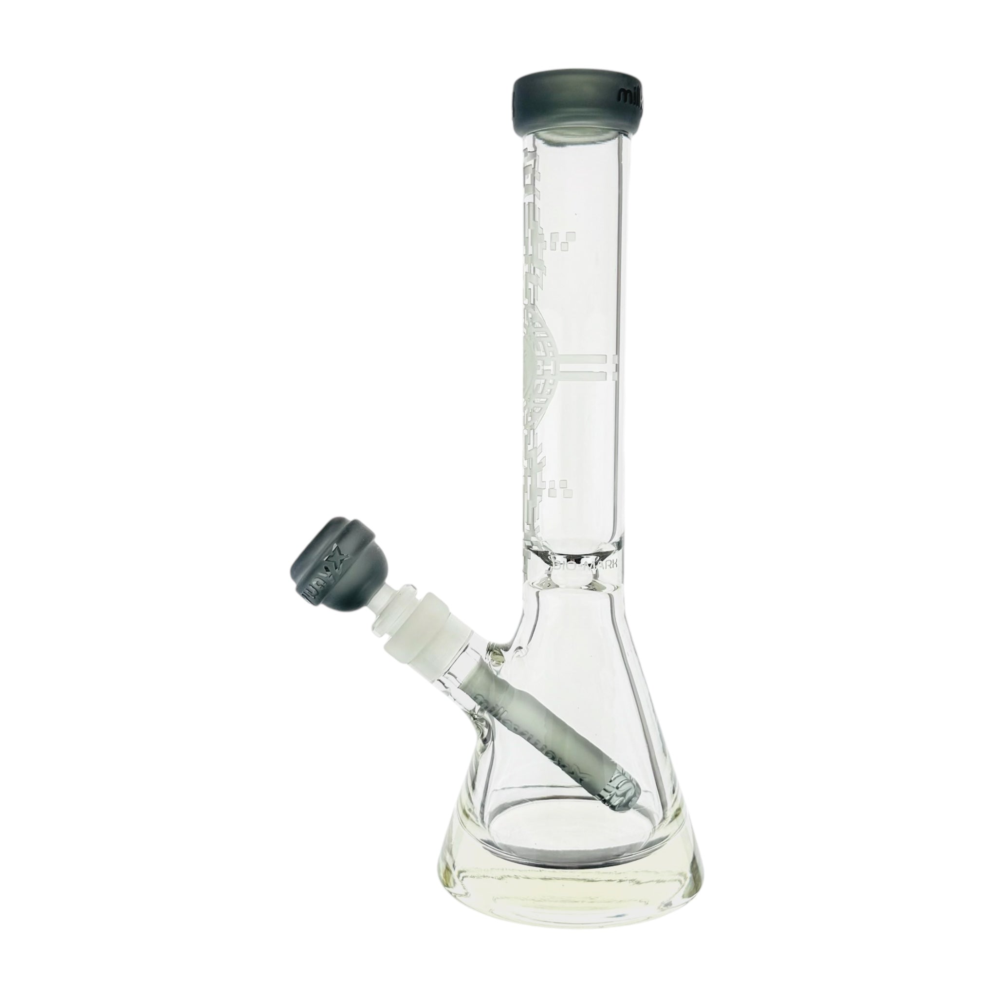 Milkyway Glass Bio-Encryption 10.5″ Beaker Bong Shadow Black