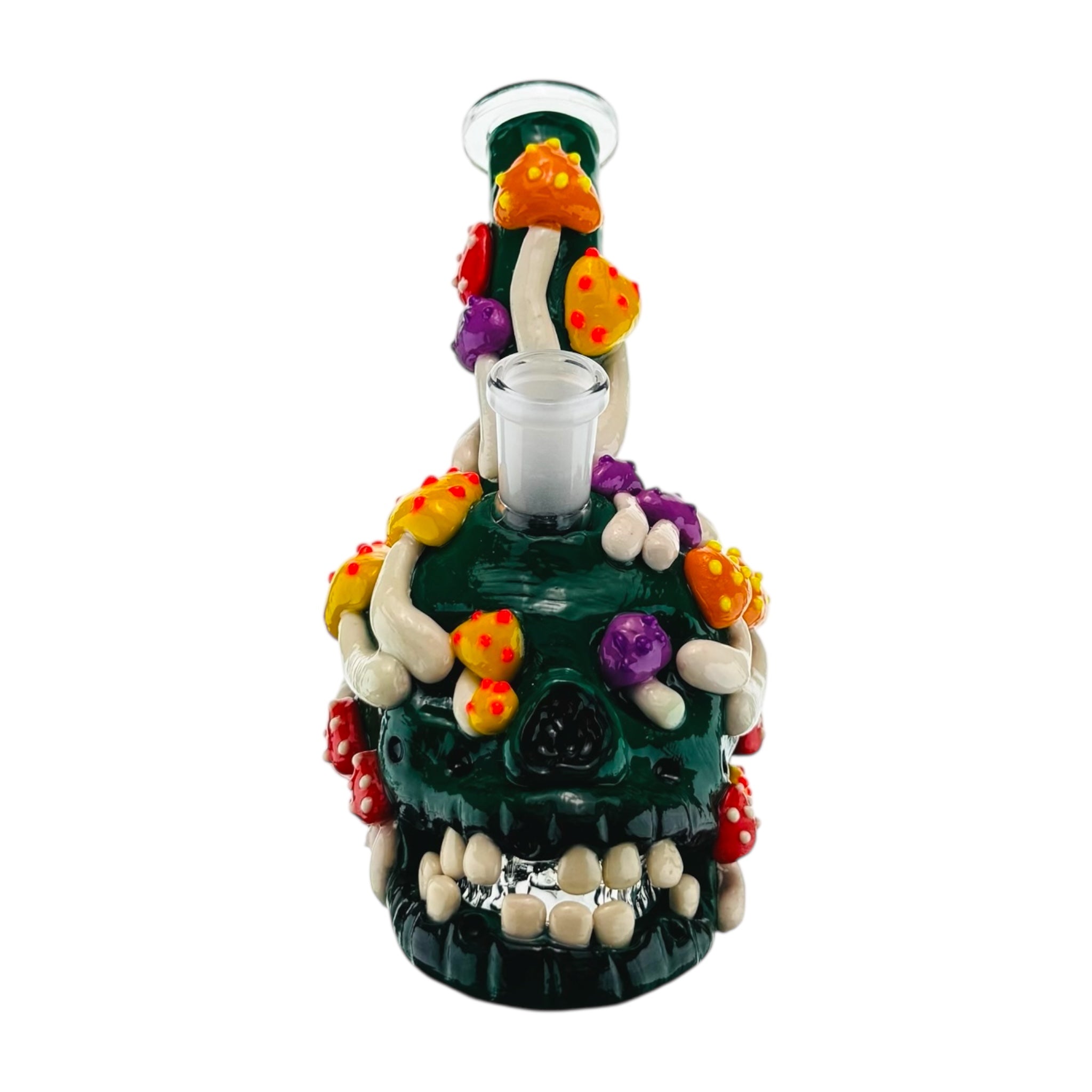 Monster Bong Small Skull Bong With Mushrooms