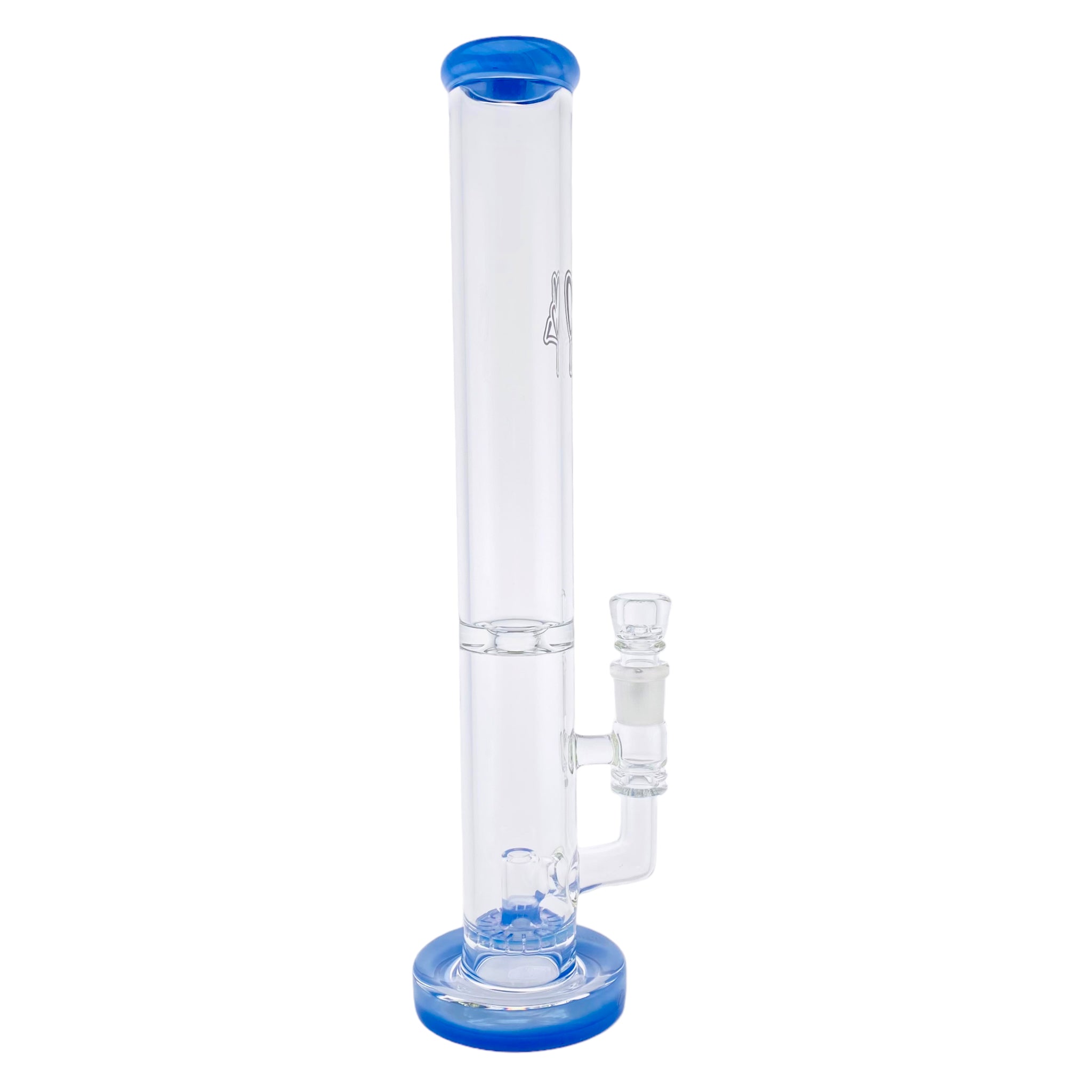 C2 Custom Creations Blue Straight Tube Bong stands