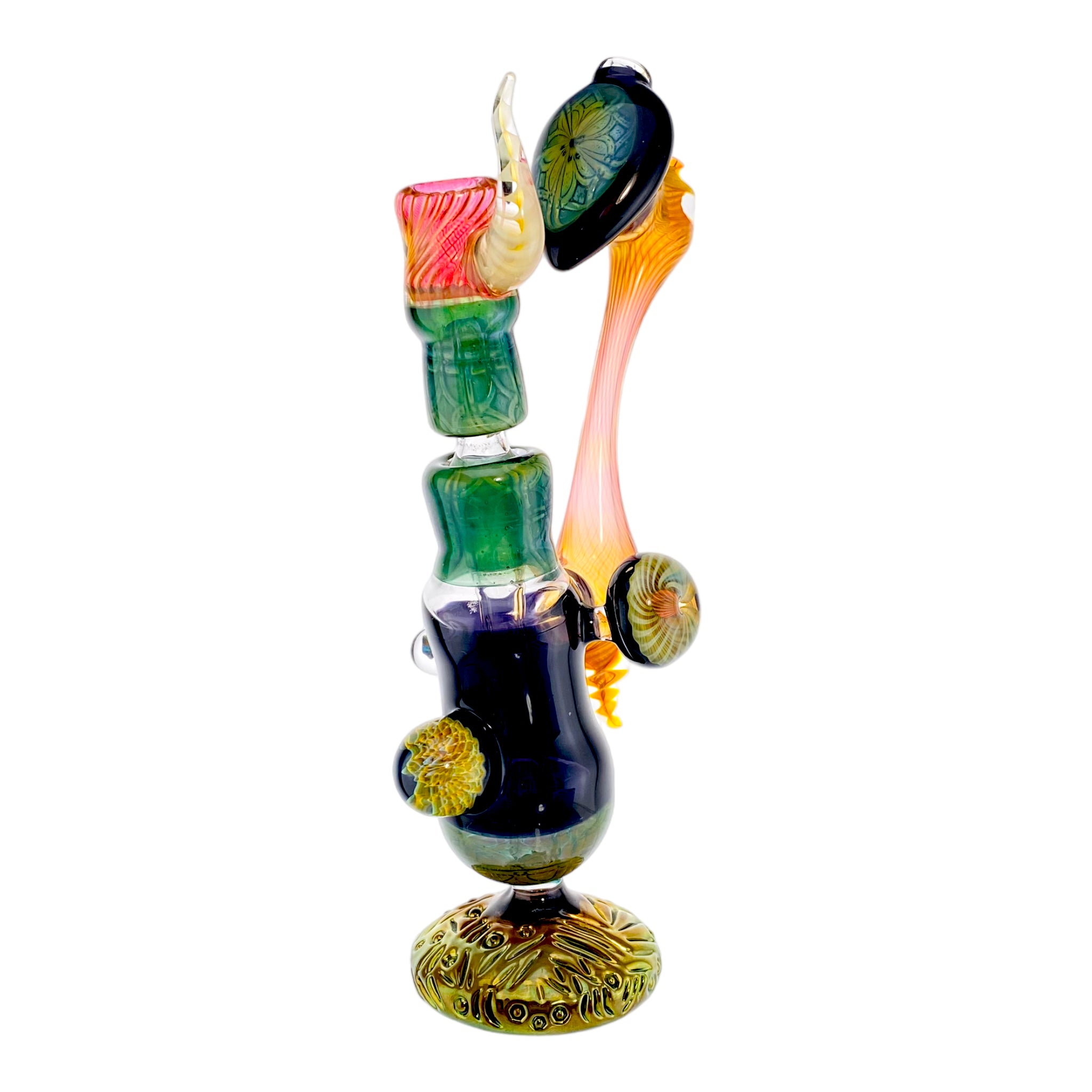 Seth B Glass - Stand Up Dab Rig With Opal And Implosion Marbles