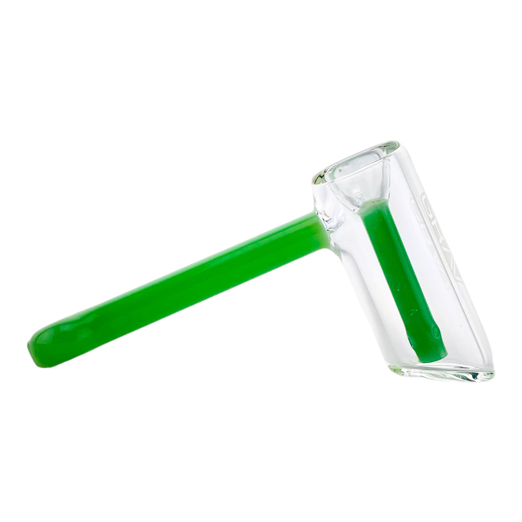 Grav Labs Bubbler Small Size With Green Mouthpiece and Downstem