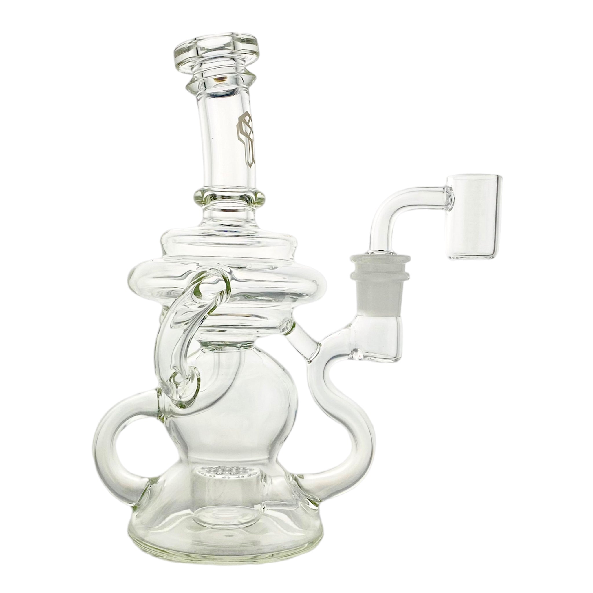 Deluxe Glass - Clear Klein Recycler With Seed of Life Percolator