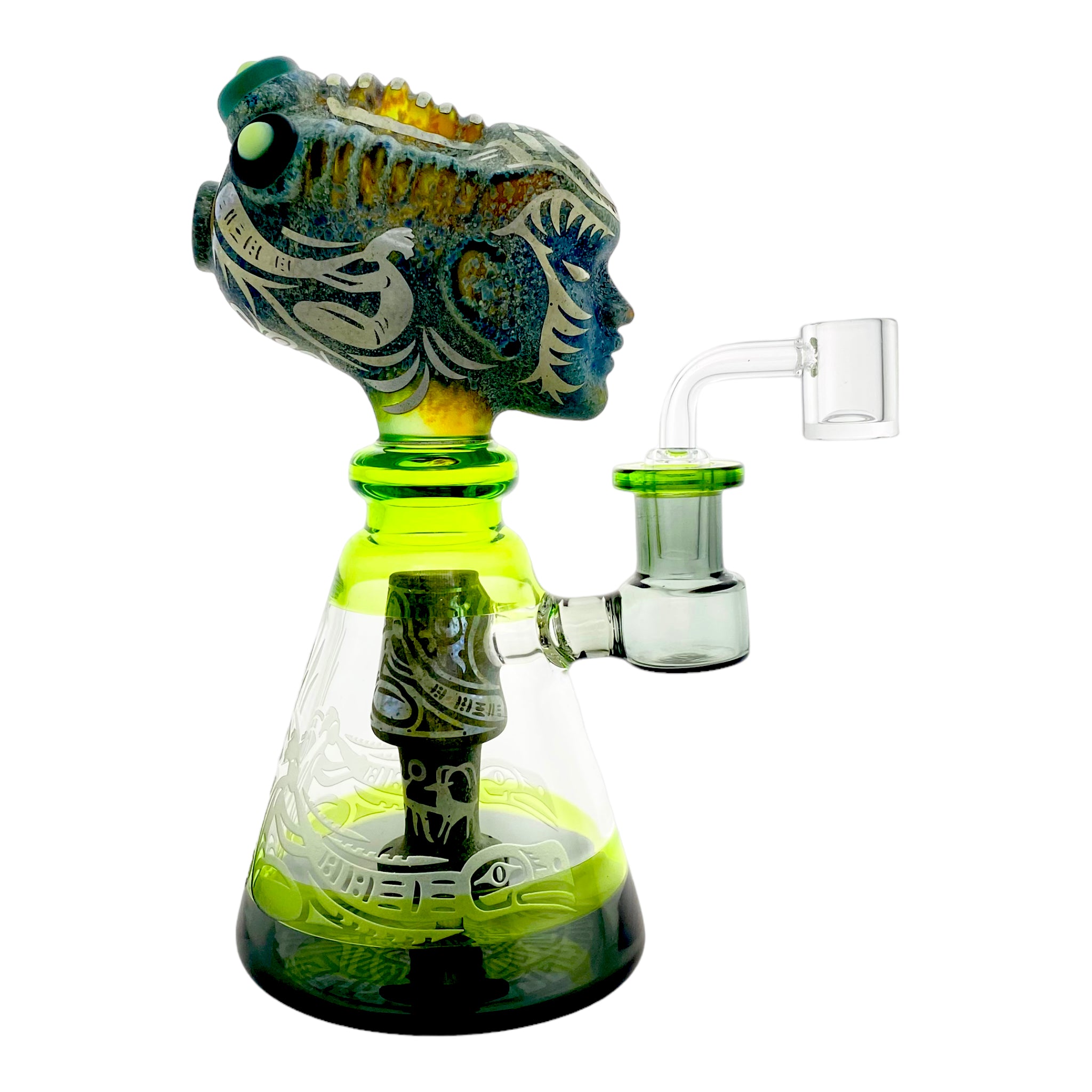 Medusa Head Sand Blasted Dab Rig