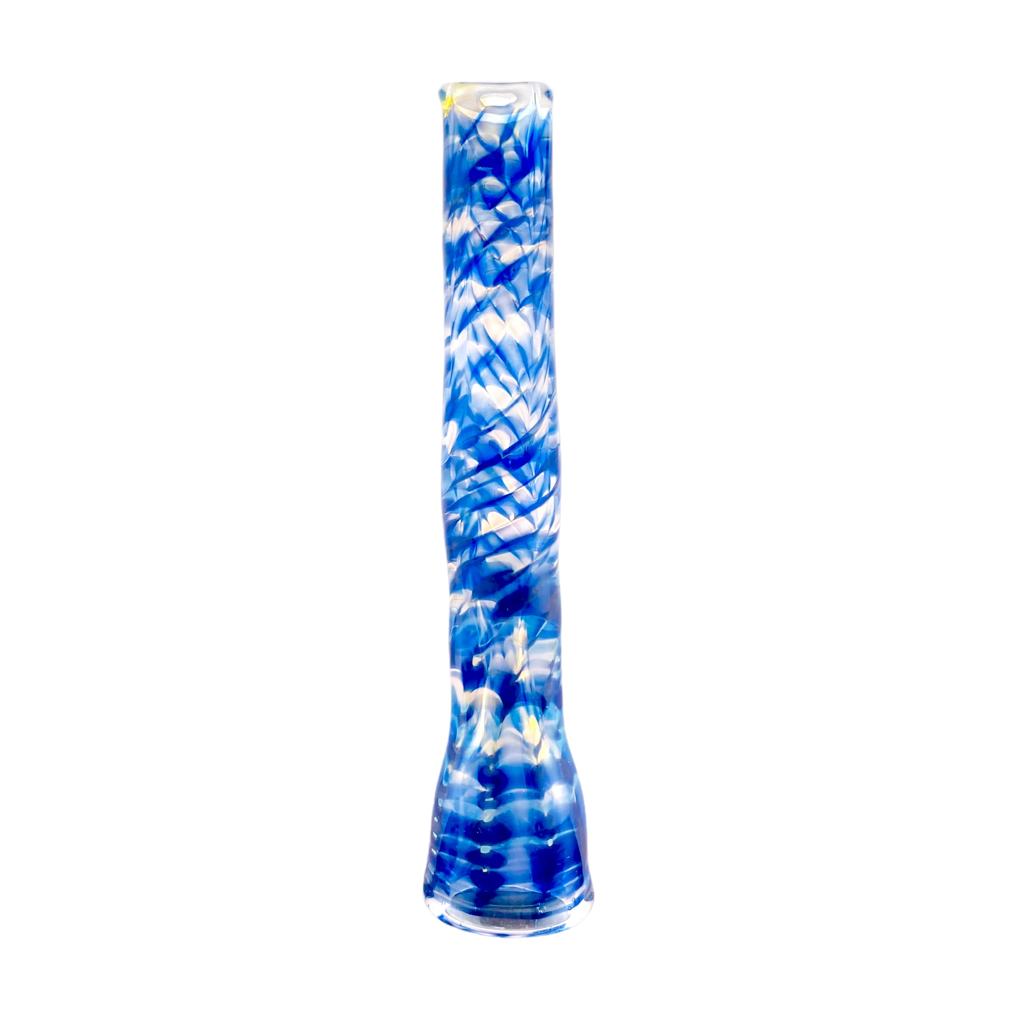 Glass Chillum Pipe - Blue Wig Wag One Hitter