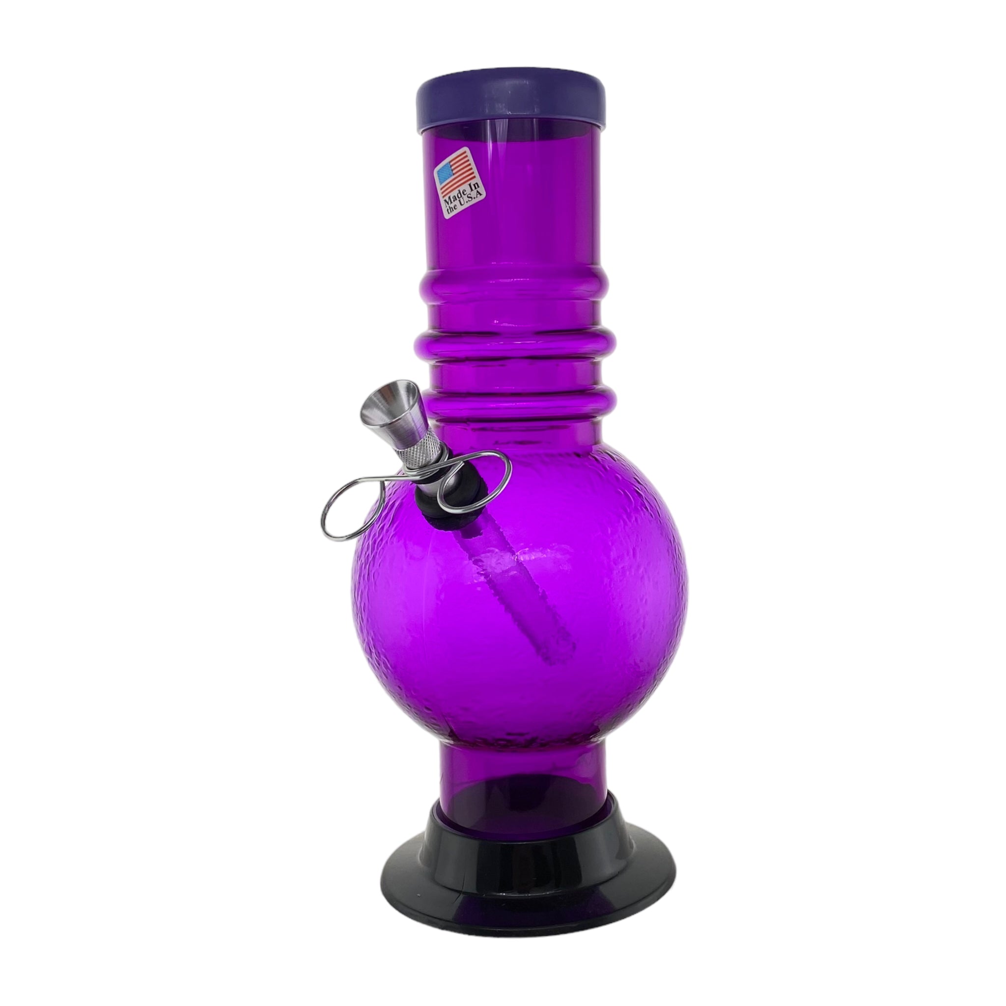 Acrylic Plastic Pull Bowl Bong Bubble 9 Inches - Purple