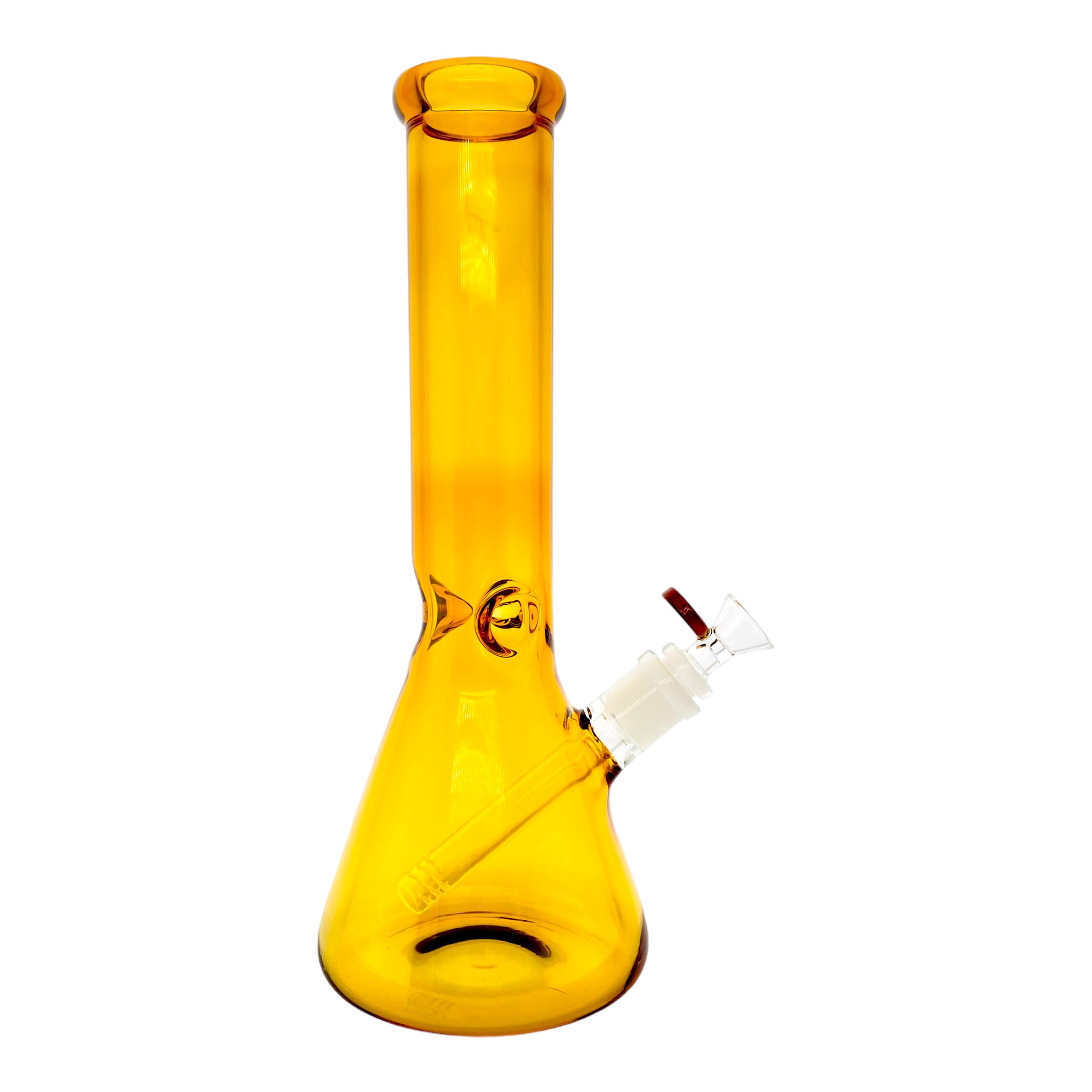 12 Inch Full Amber Brown Beaker Base Glass Bong