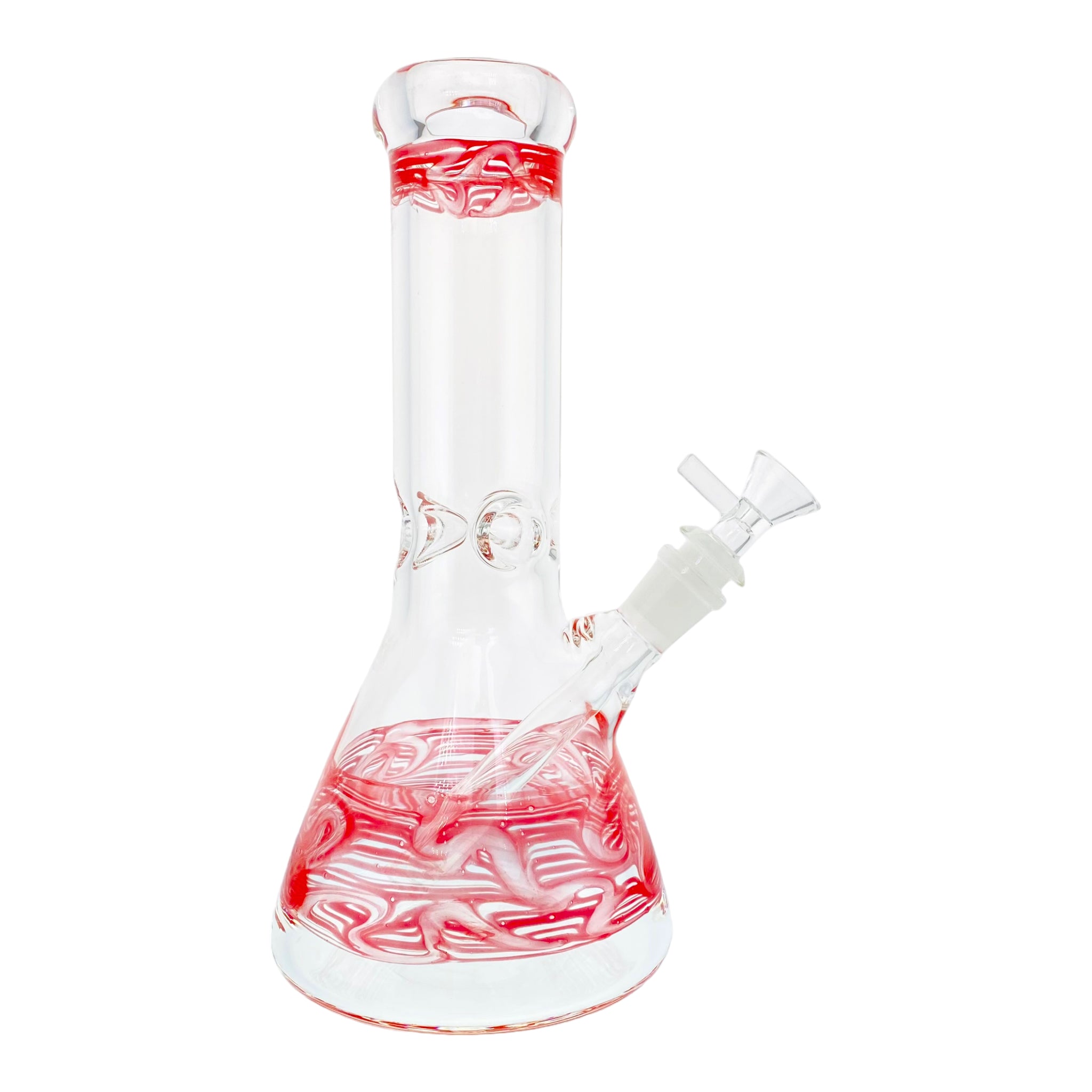 red glass bong with 14mm bowl 10 inches tall for sale