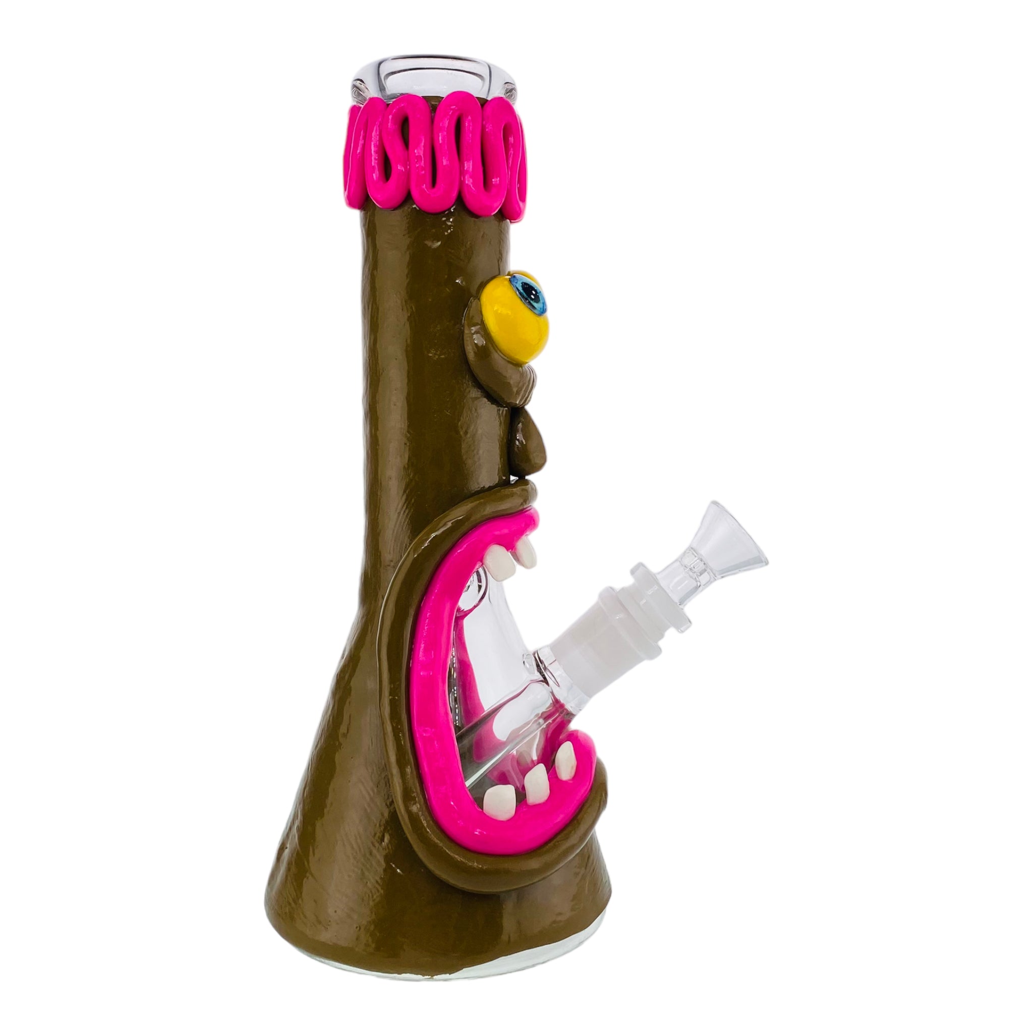 Monster Bongs - 10 Inch Gingerbread Monster Face Beaker Bong