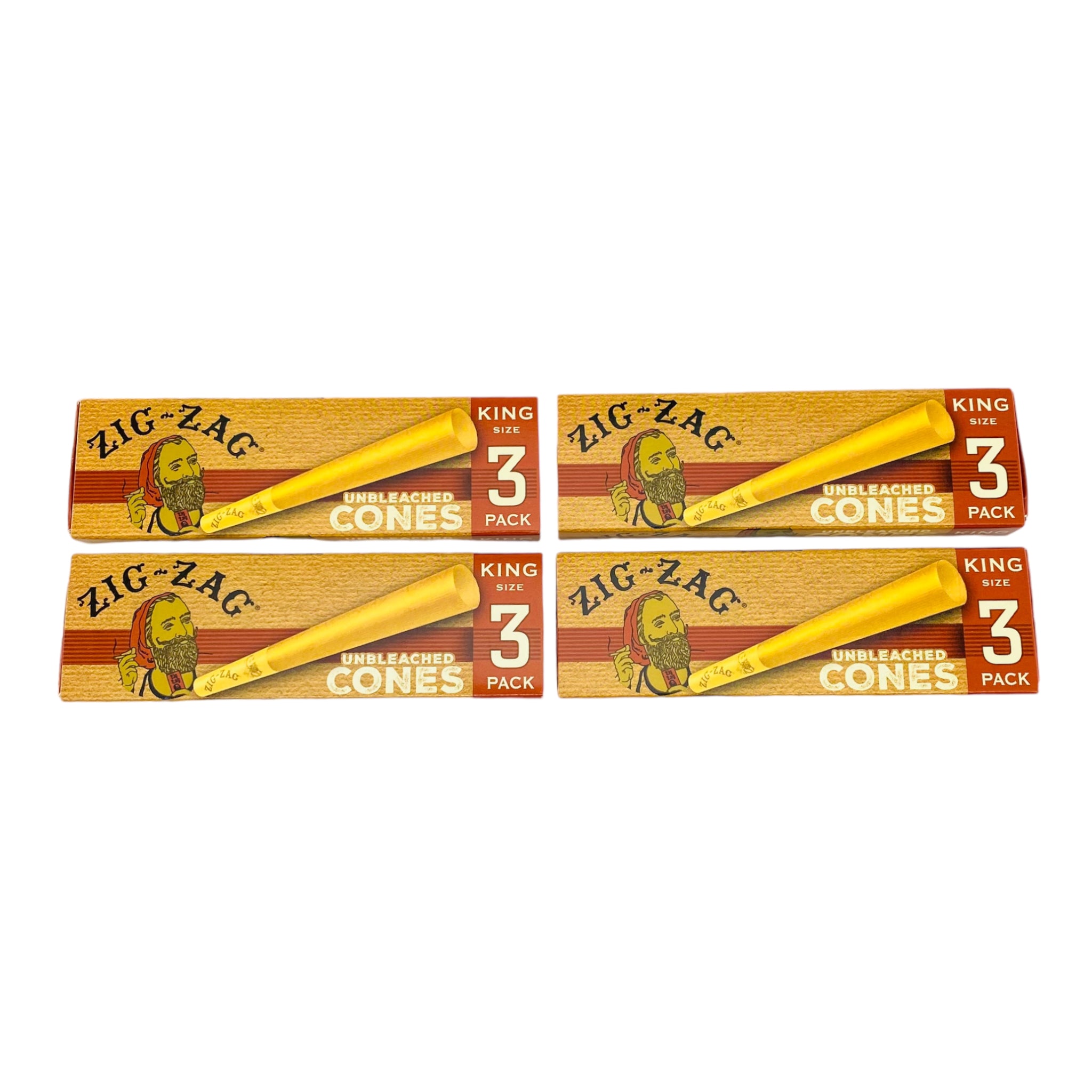 Zig-Zag Unbleached King Size Cones